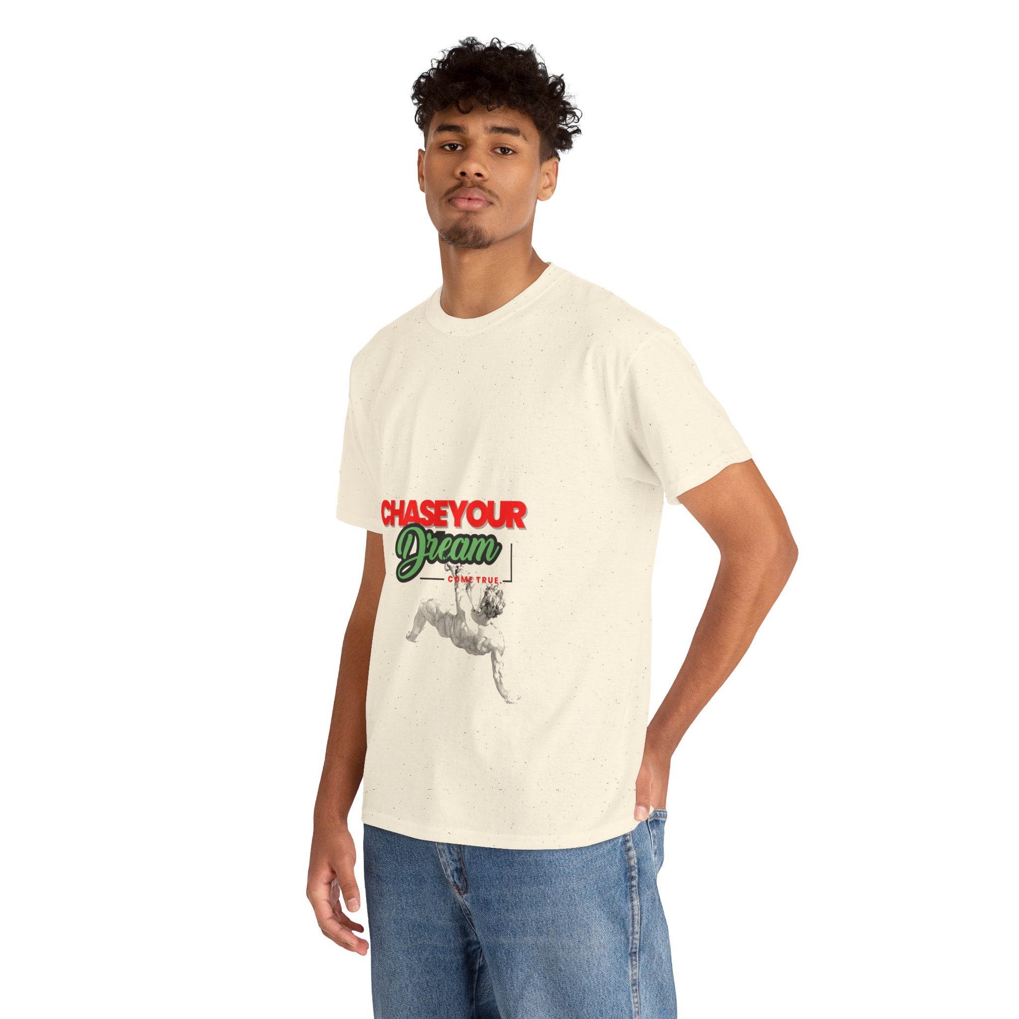 Chase Your Dream Unisex Tee, Motivational T-Shirt, Casual Wear, Gift for Dog Lovers, Dream Chaser Apparel