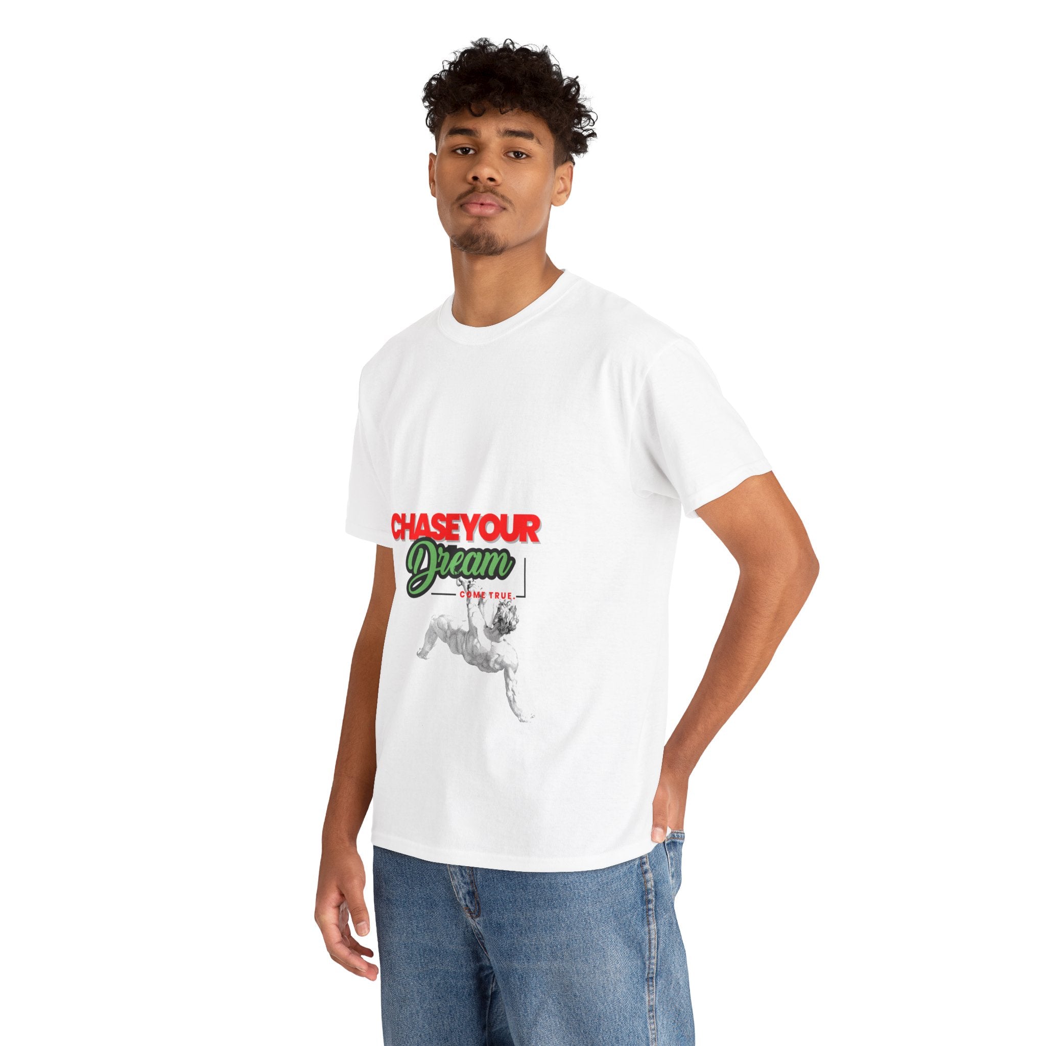 Chase Your Dream Unisex Tee, Motivational T-Shirt, Casual Wear, Gift for Dog Lovers, Dream Chaser Apparel
