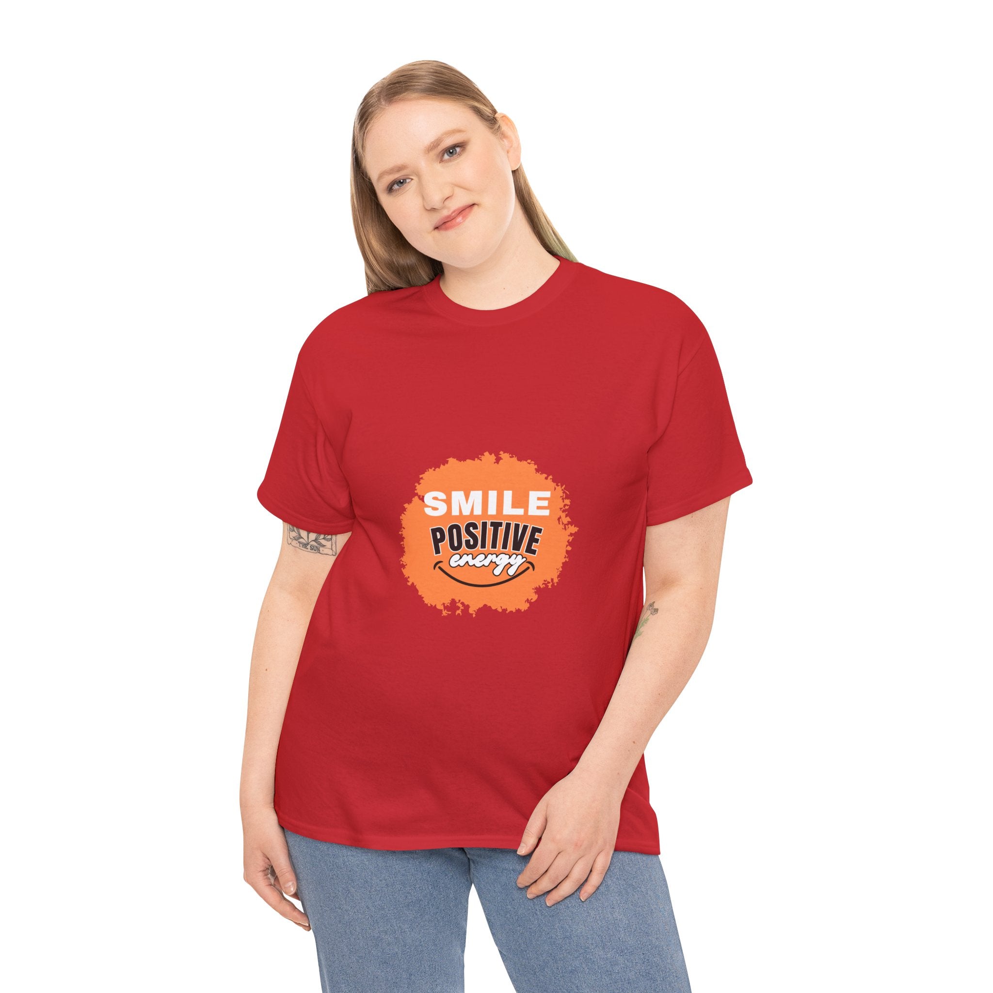Positive Energy Unisex Tee | Smile Shirt, Gift for Friends, Motivational Apparel, Everyday Wear, Feel Good Fashion