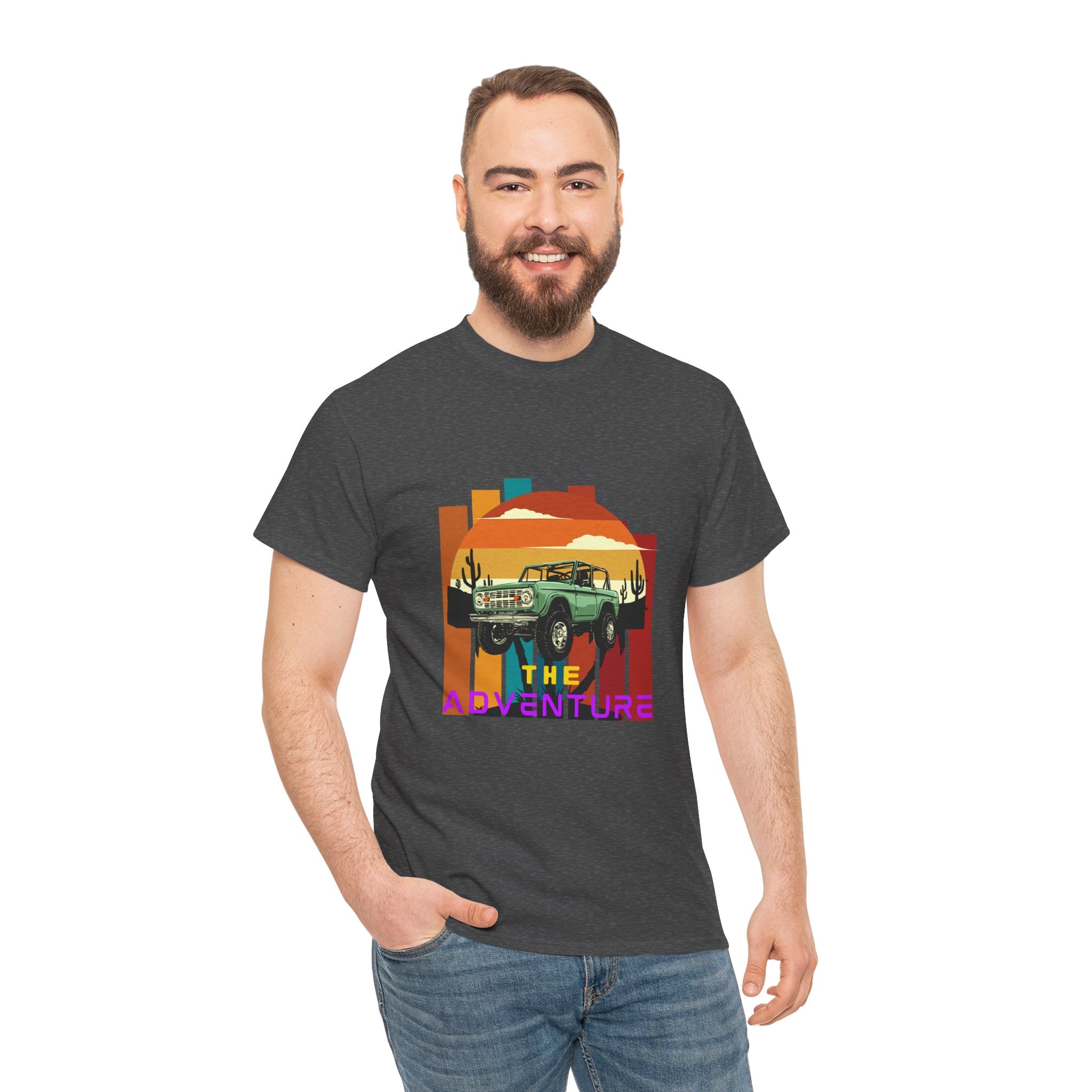 Adventure Graphic Tee, Unisex Cotton T-Shirt, Vintage Car Shirt, Outdoor Enthusiast Gift, Retro Style Apparel, Summer Adventure Top