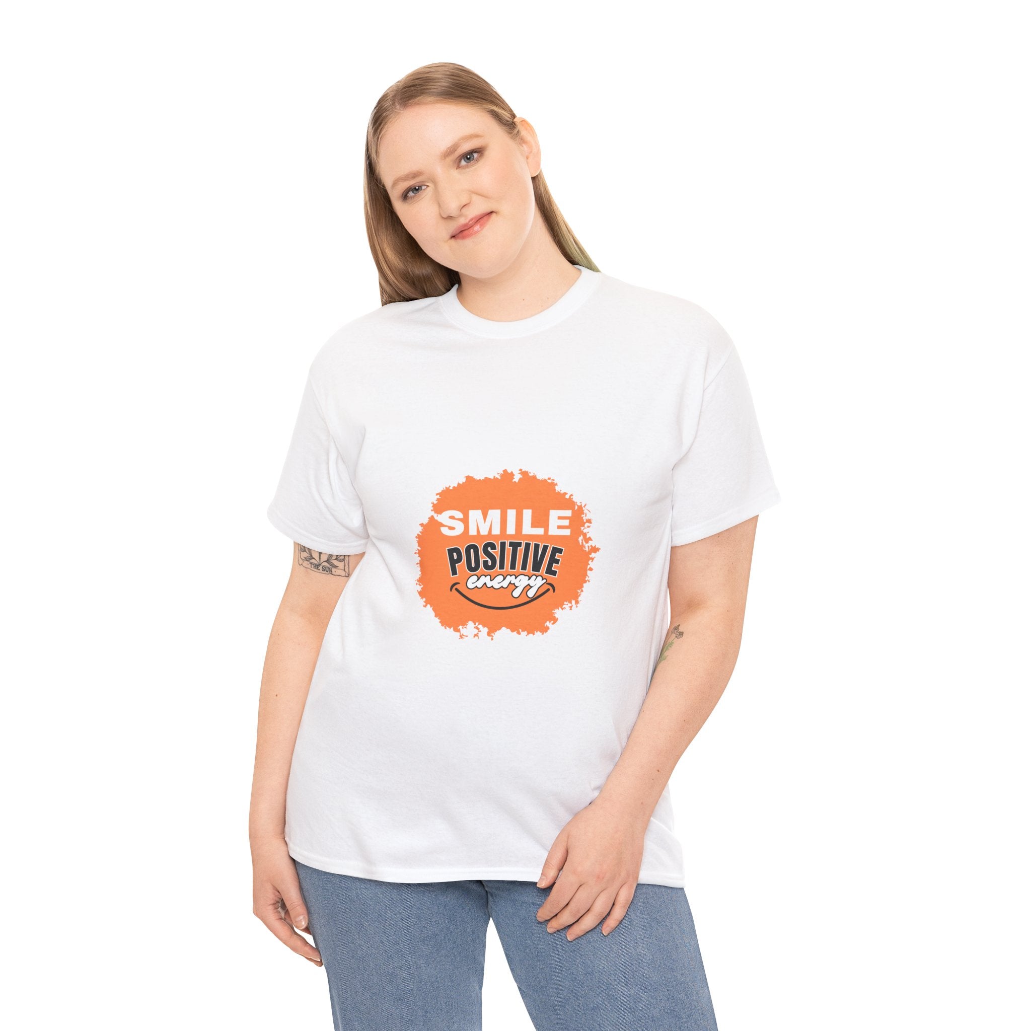 Positive Energy Unisex Tee | Smile Shirt, Gift for Friends, Motivational Apparel, Everyday Wear, Feel Good Fashion