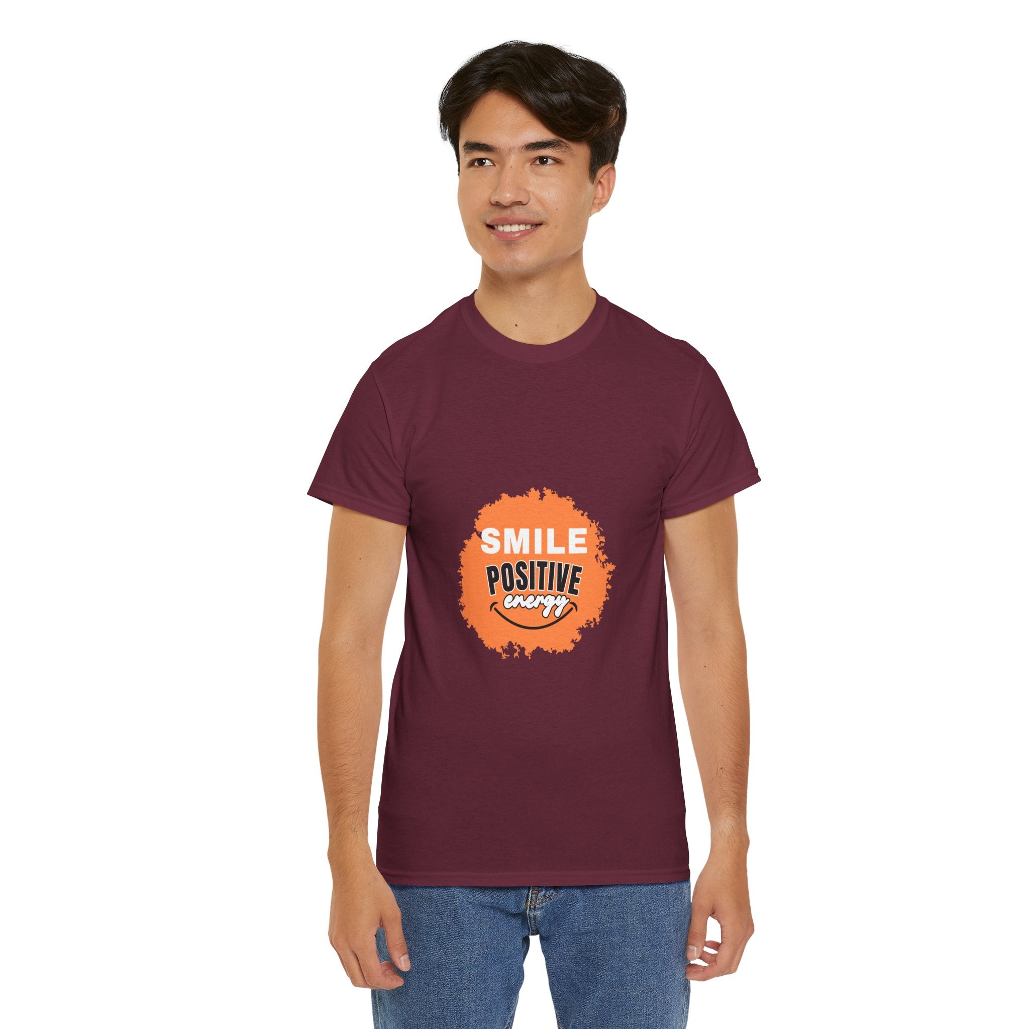 Positive Energy Unisex Tee | Smile Shirt, Gift for Friends, Motivational Apparel, Everyday Wear, Feel Good Fashion
