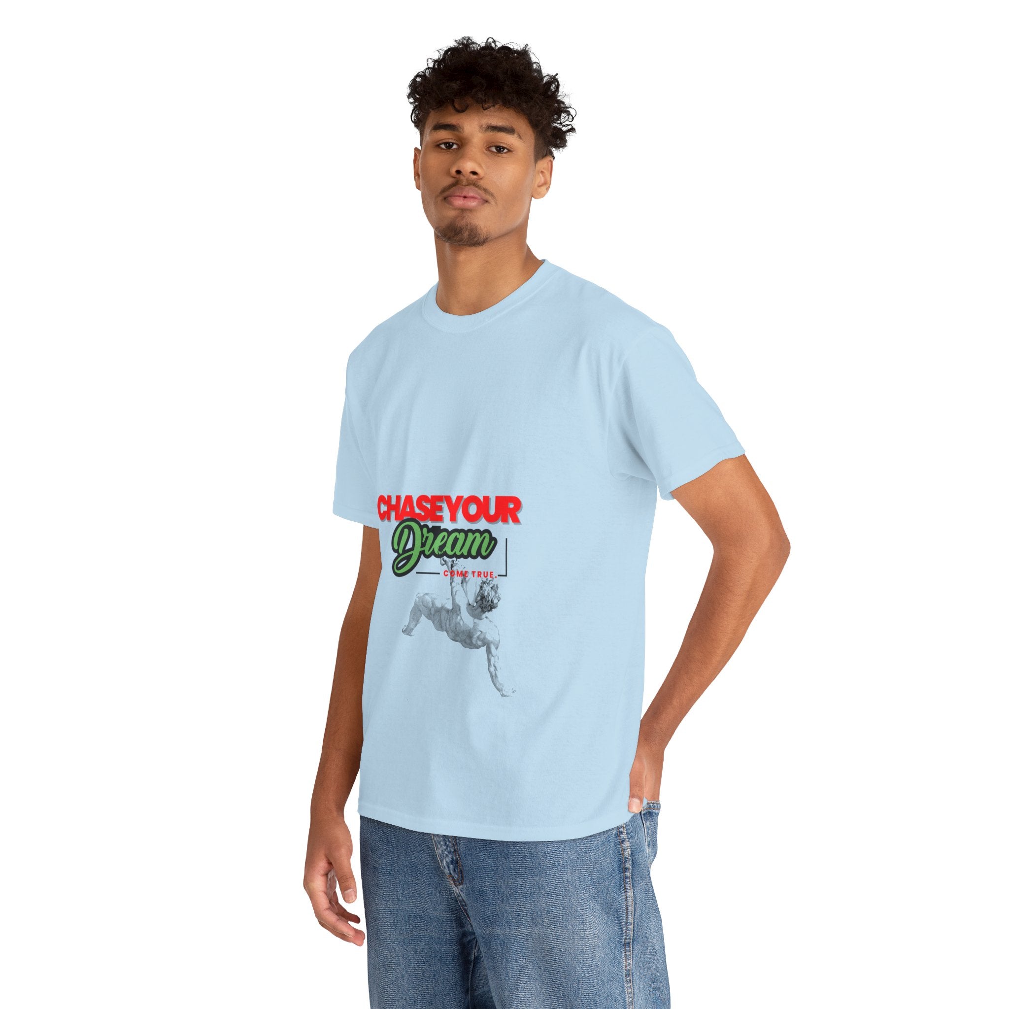 Chase Your Dream Unisex Tee, Motivational T-Shirt, Casual Wear, Gift for Dog Lovers, Dream Chaser Apparel