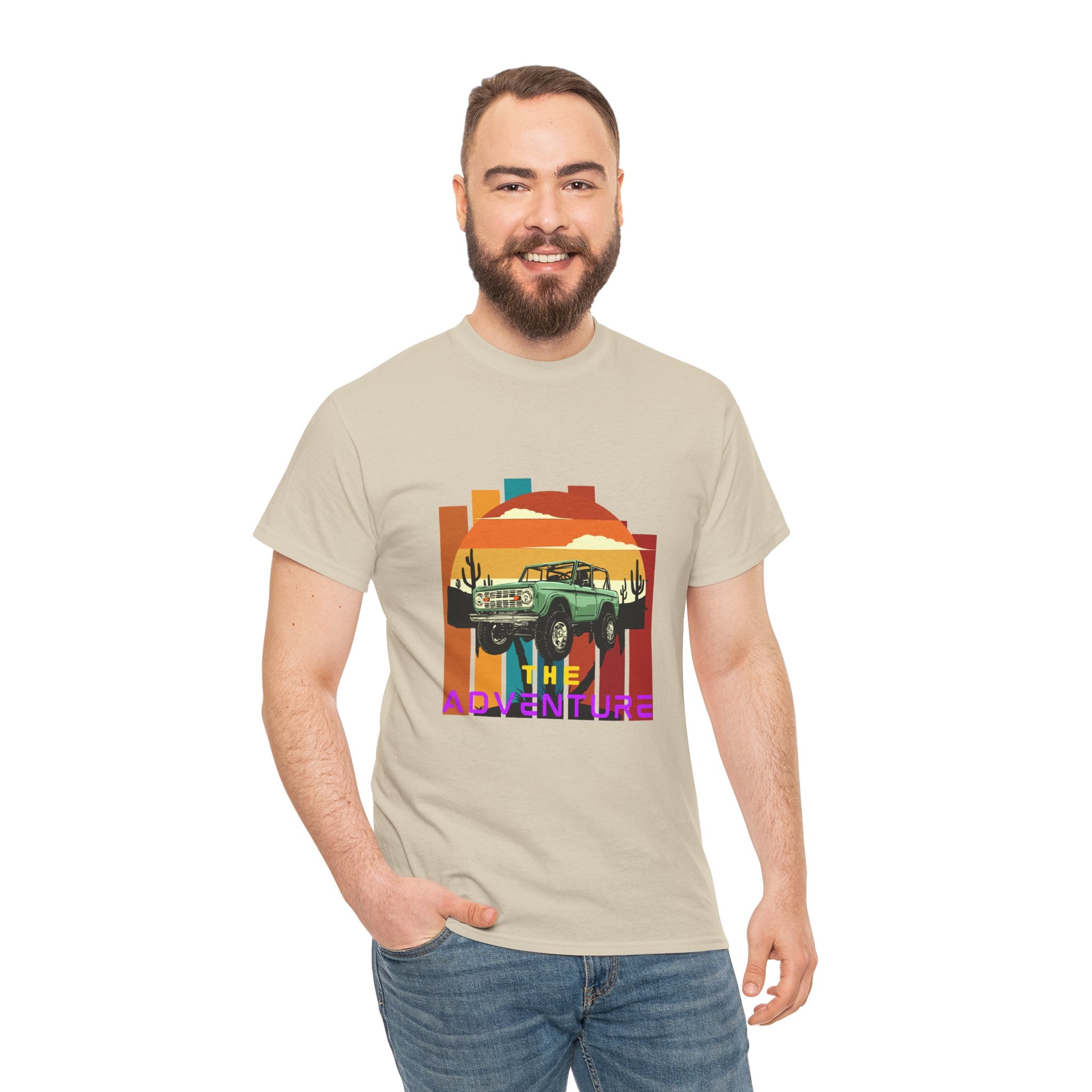 Adventure Graphic Tee, Unisex Cotton T-Shirt, Vintage Car Shirt, Outdoor Enthusiast Gift, Retro Style Apparel, Summer Adventure Top