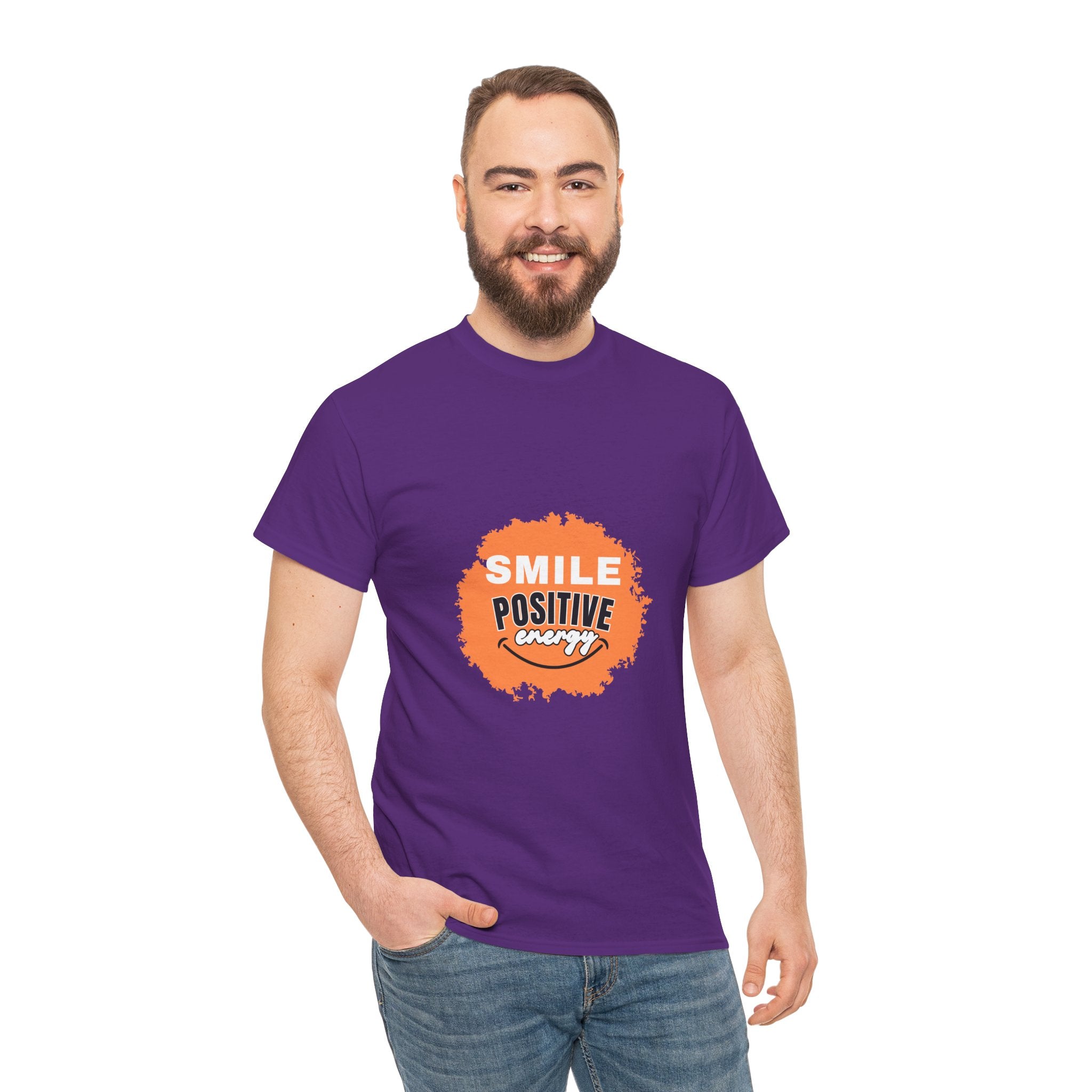 Positive Energy Unisex Tee | Smile Shirt, Gift for Friends, Motivational Apparel, Everyday Wear, Feel Good Fashion