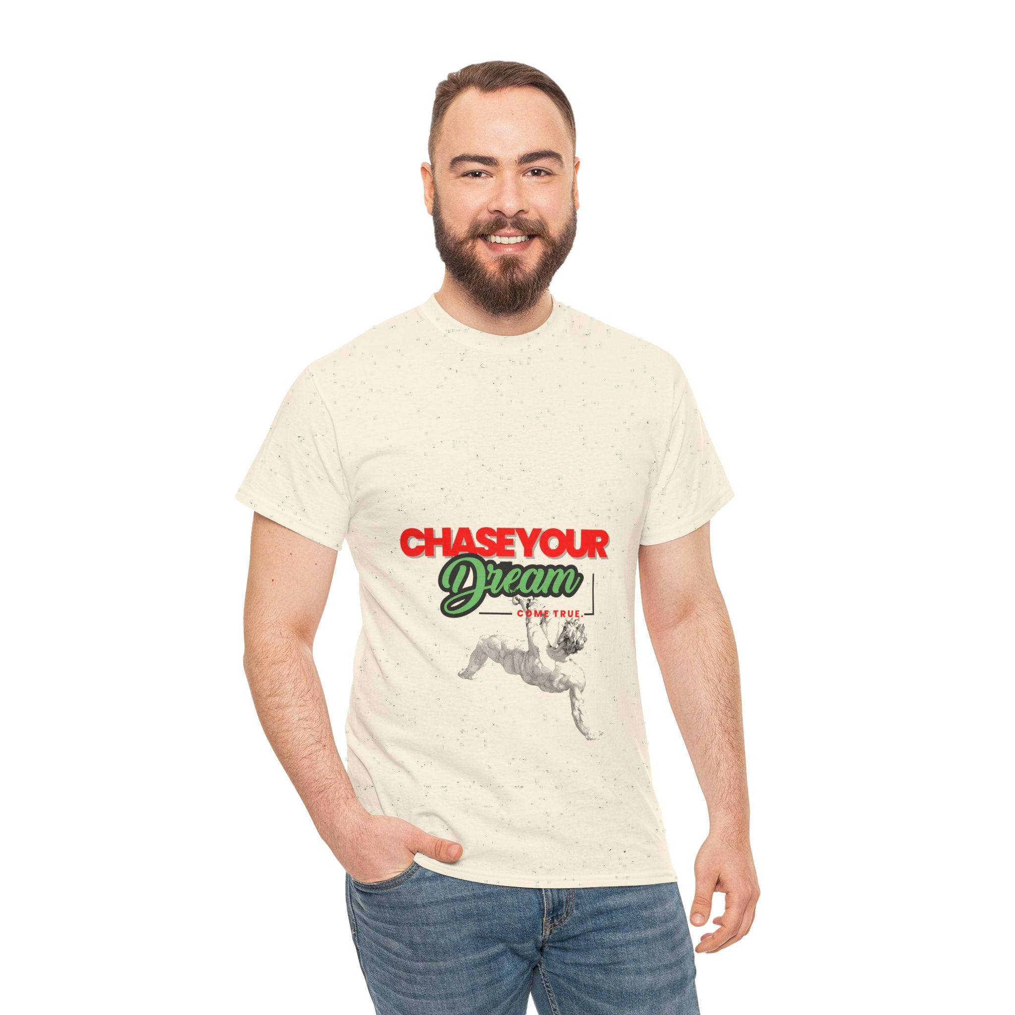Chase Your Dream Unisex Tee, Motivational T-Shirt, Casual Wear, Gift for Dog Lovers, Dream Chaser Apparel