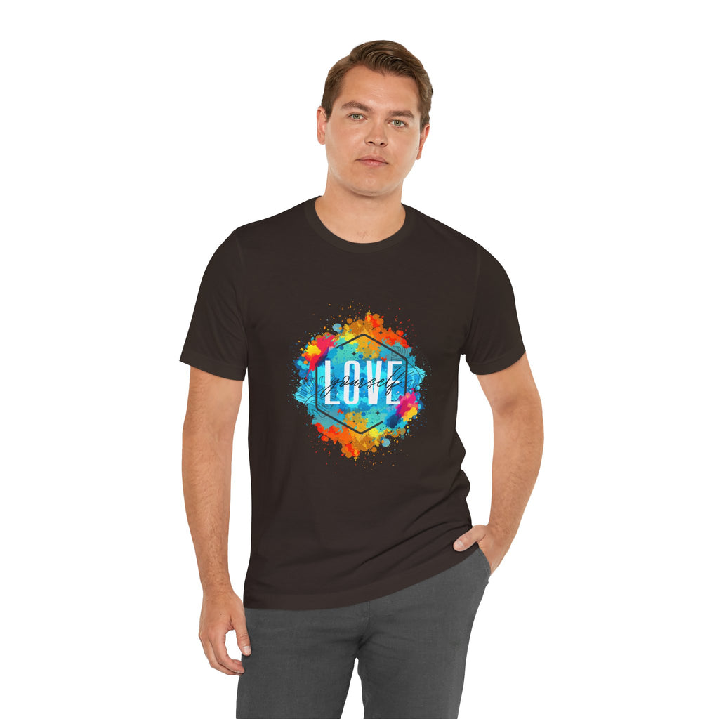 Colorful Love Graphic Tee, Unisex Short Sleeve Shirt, Gift for Friends, Cute Casual Wear, Pride Tee, Festival Outfit
