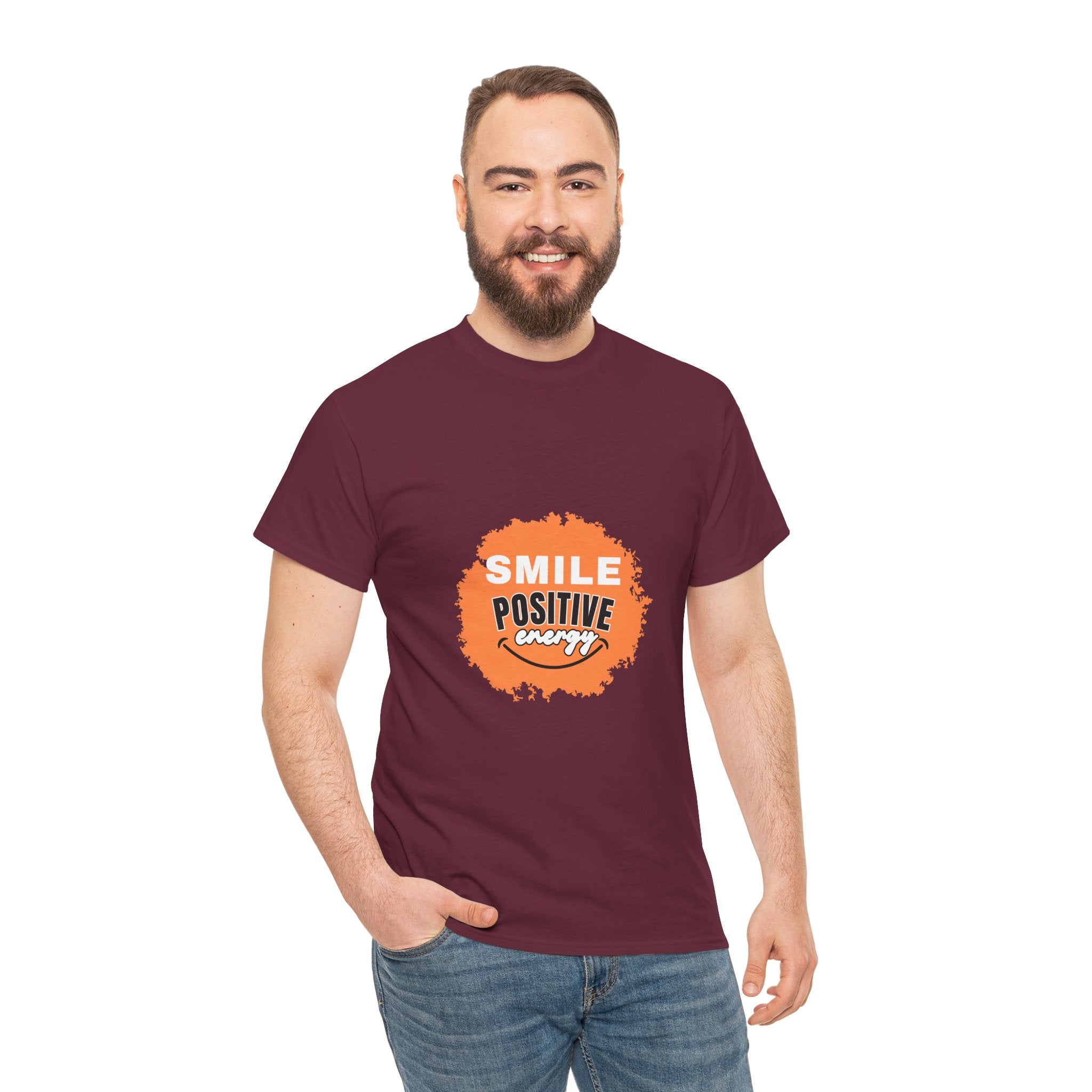Positive Energy Unisex Tee | Smile Shirt, Gift for Friends, Motivational Apparel, Everyday Wear, Feel Good Fashion