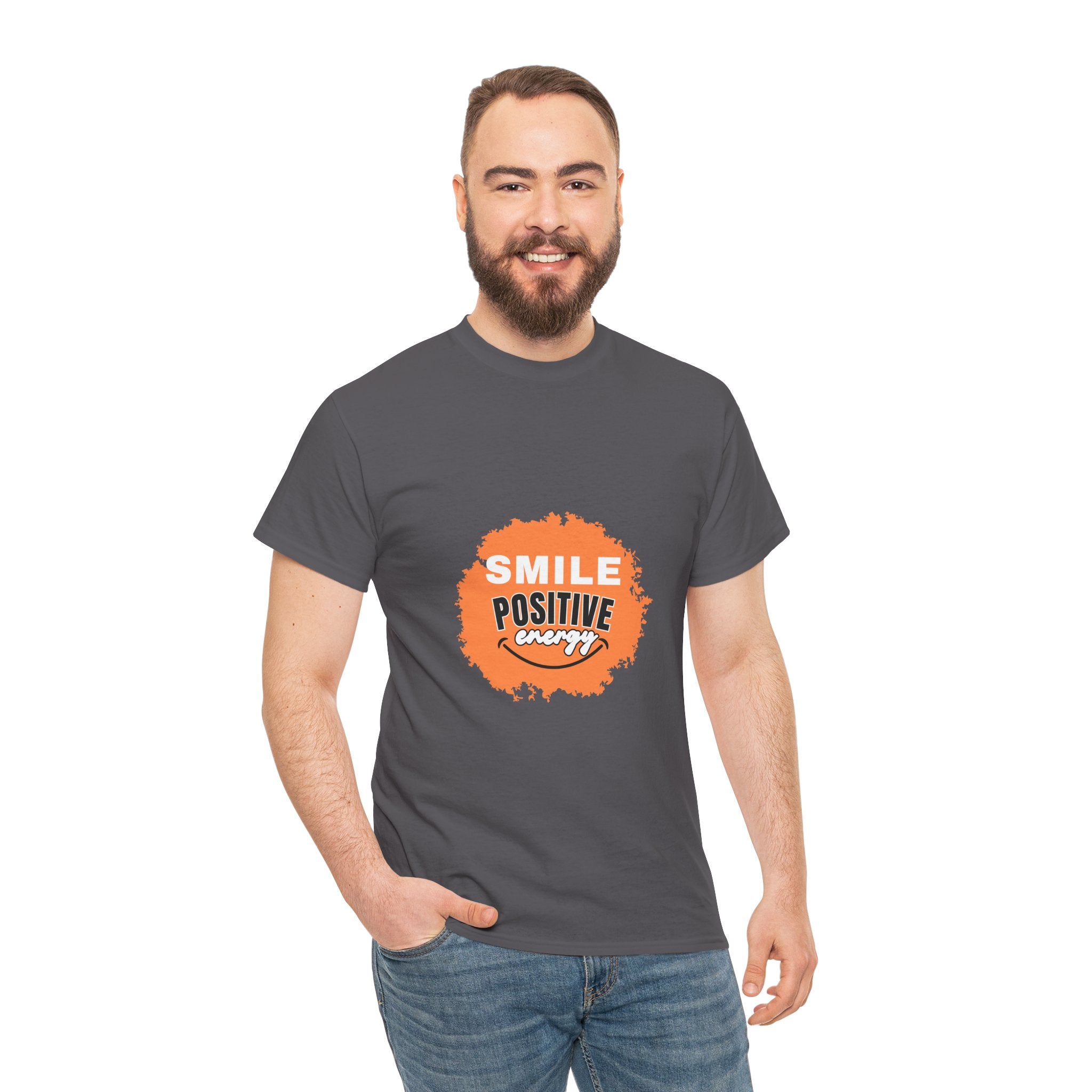 Positive Energy Unisex Tee | Smile Shirt, Gift for Friends, Motivational Apparel, Everyday Wear, Feel Good Fashion