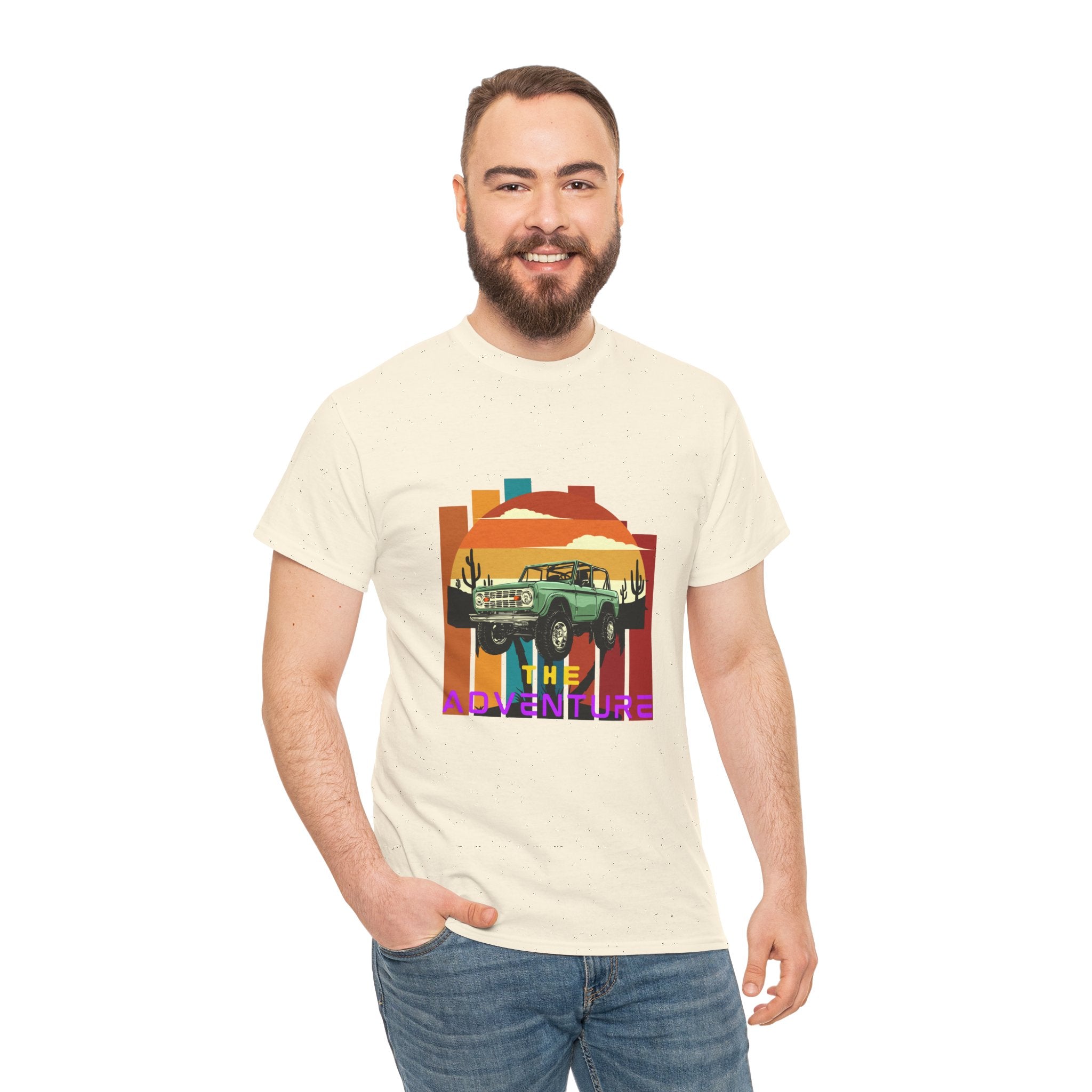 Adventure Graphic Tee, Unisex Cotton T-Shirt, Vintage Car Shirt, Outdoor Enthusiast Gift, Retro Style Apparel, Summer Adventure Top