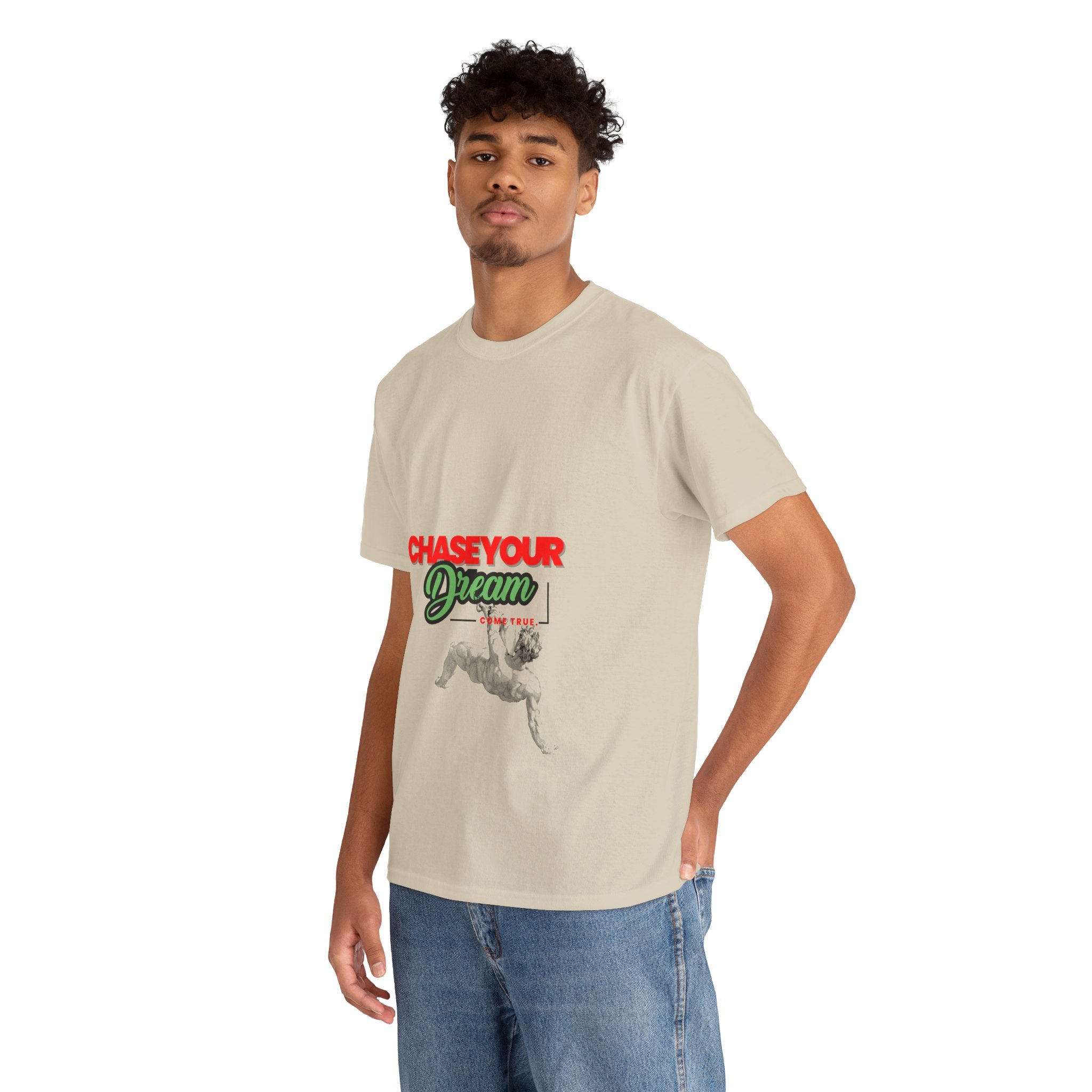 Chase Your Dream Unisex Tee, Motivational T-Shirt, Casual Wear, Gift for Dog Lovers, Dream Chaser Apparel