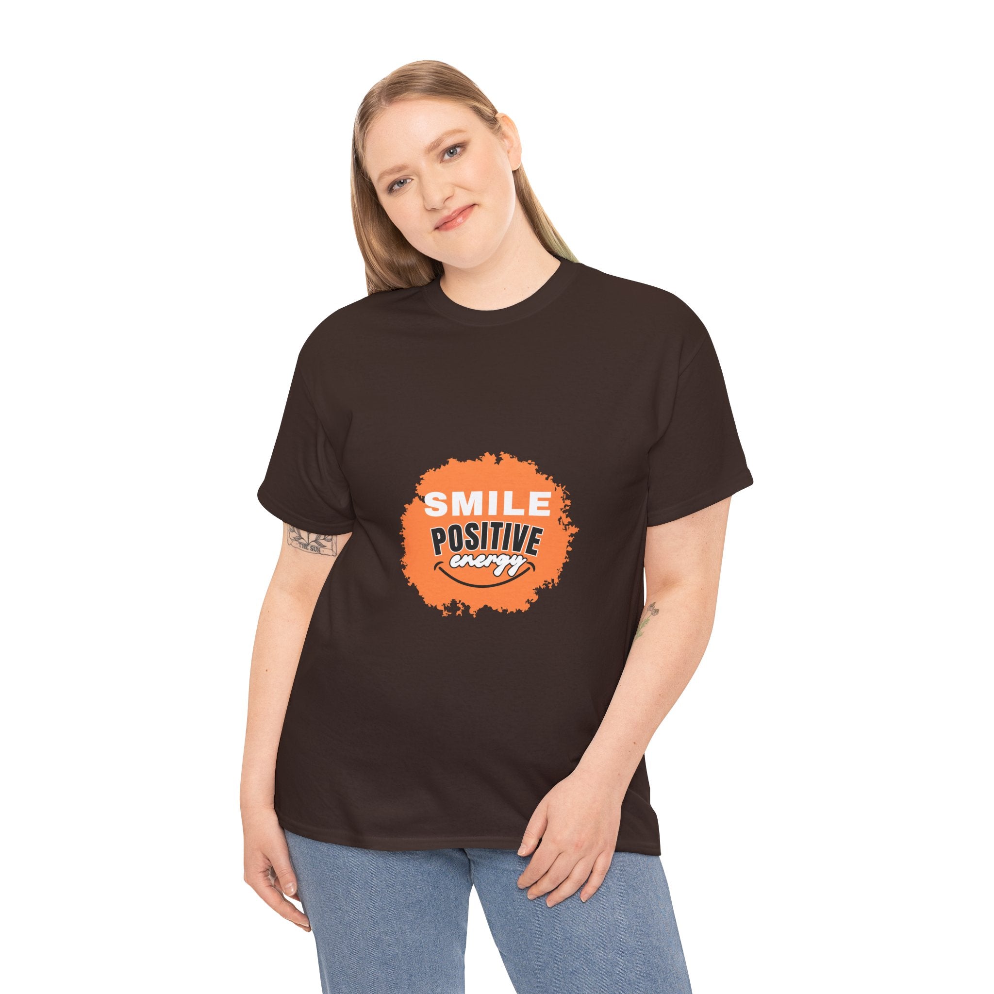 Positive Energy Unisex Tee | Smile Shirt, Gift for Friends, Motivational Apparel, Everyday Wear, Feel Good Fashion