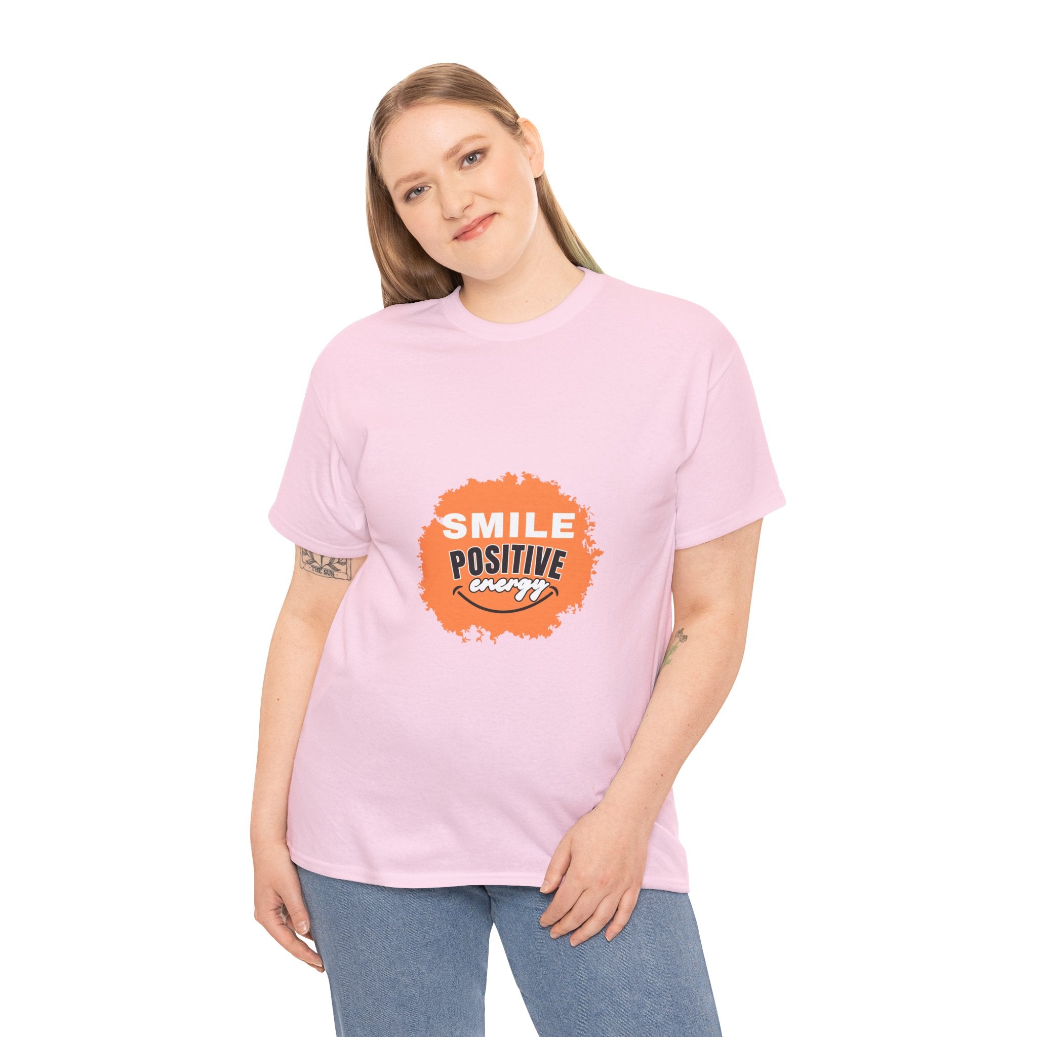 Positive Energy Unisex Tee | Smile Shirt, Gift for Friends, Motivational Apparel, Everyday Wear, Feel Good Fashion