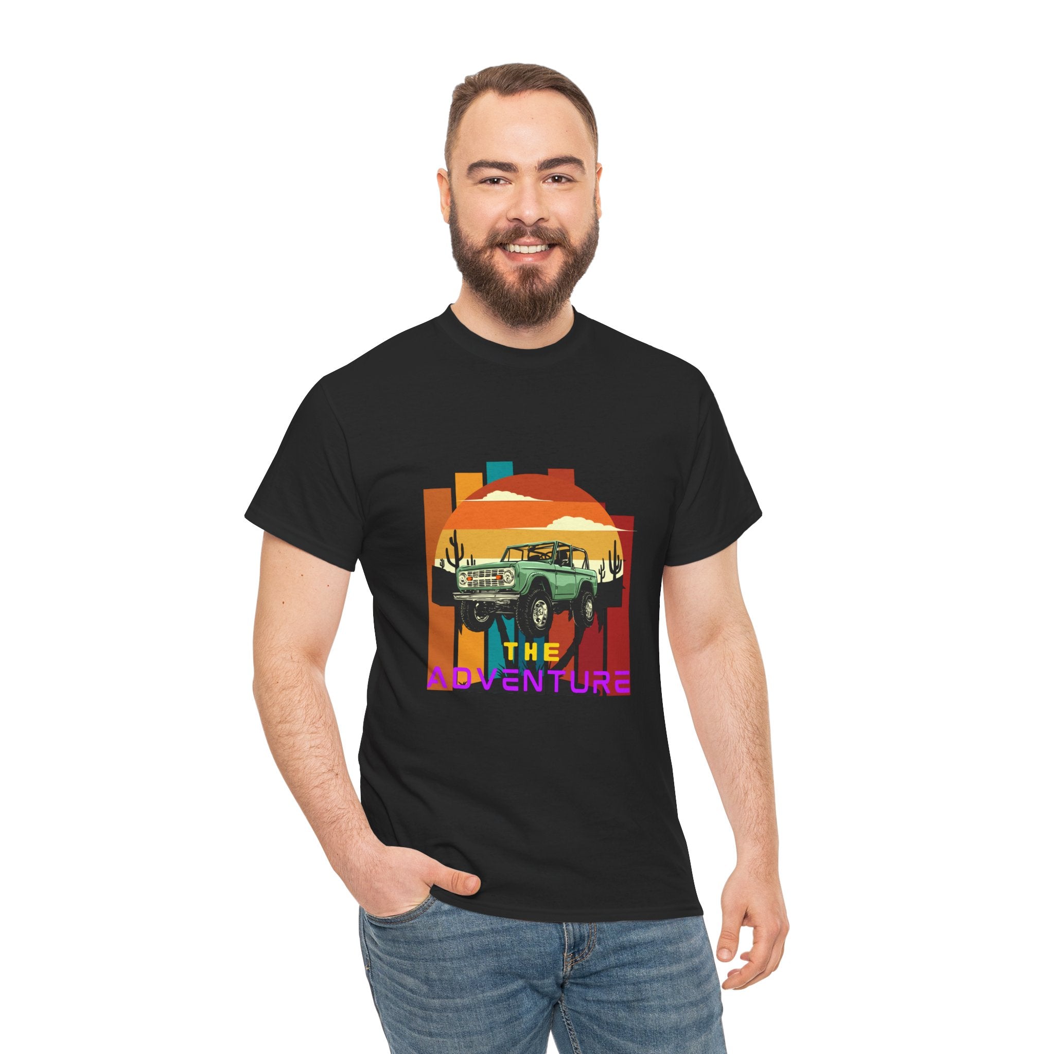 Adventure Graphic Tee, Unisex Cotton T-Shirt, Vintage Car Shirt, Outdoor Enthusiast Gift, Retro Style Apparel, Summer Adventure Top