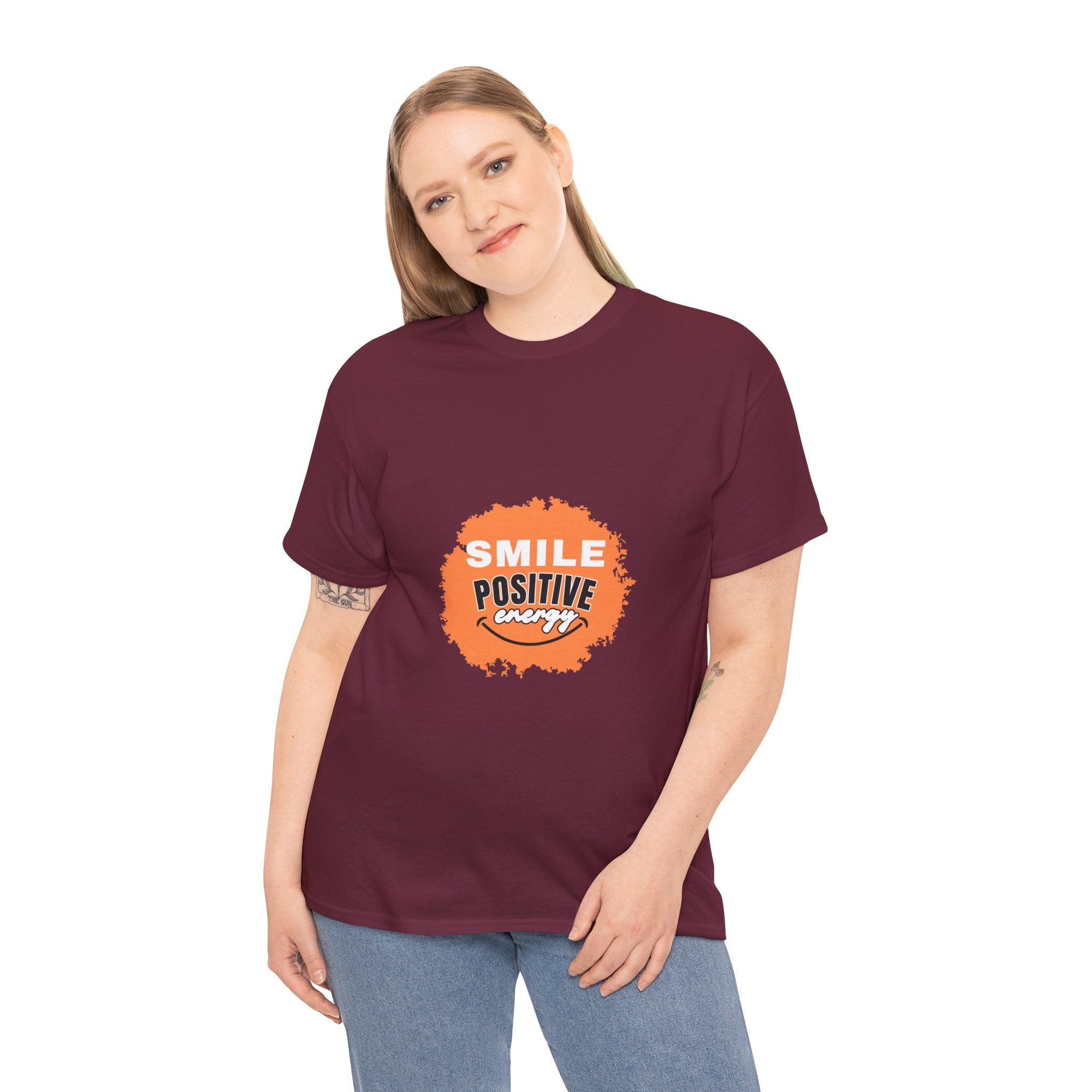 Positive Energy Unisex Tee | Smile Shirt, Gift for Friends, Motivational Apparel, Everyday Wear, Feel Good Fashion