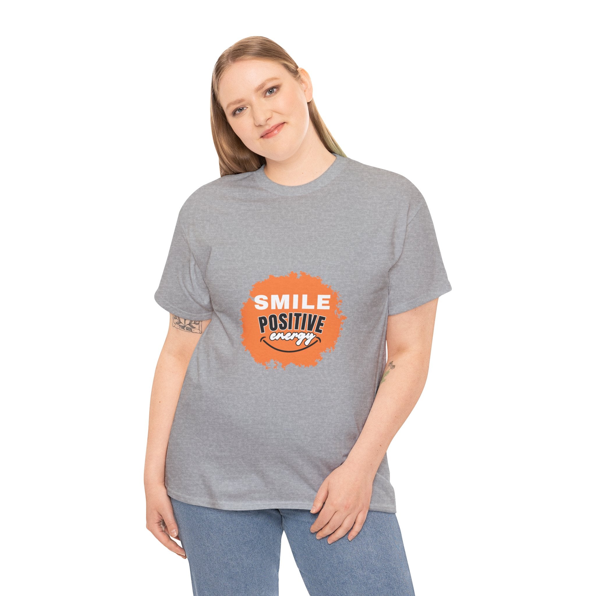 Positive Energy Unisex Tee | Smile Shirt, Gift for Friends, Motivational Apparel, Everyday Wear, Feel Good Fashion