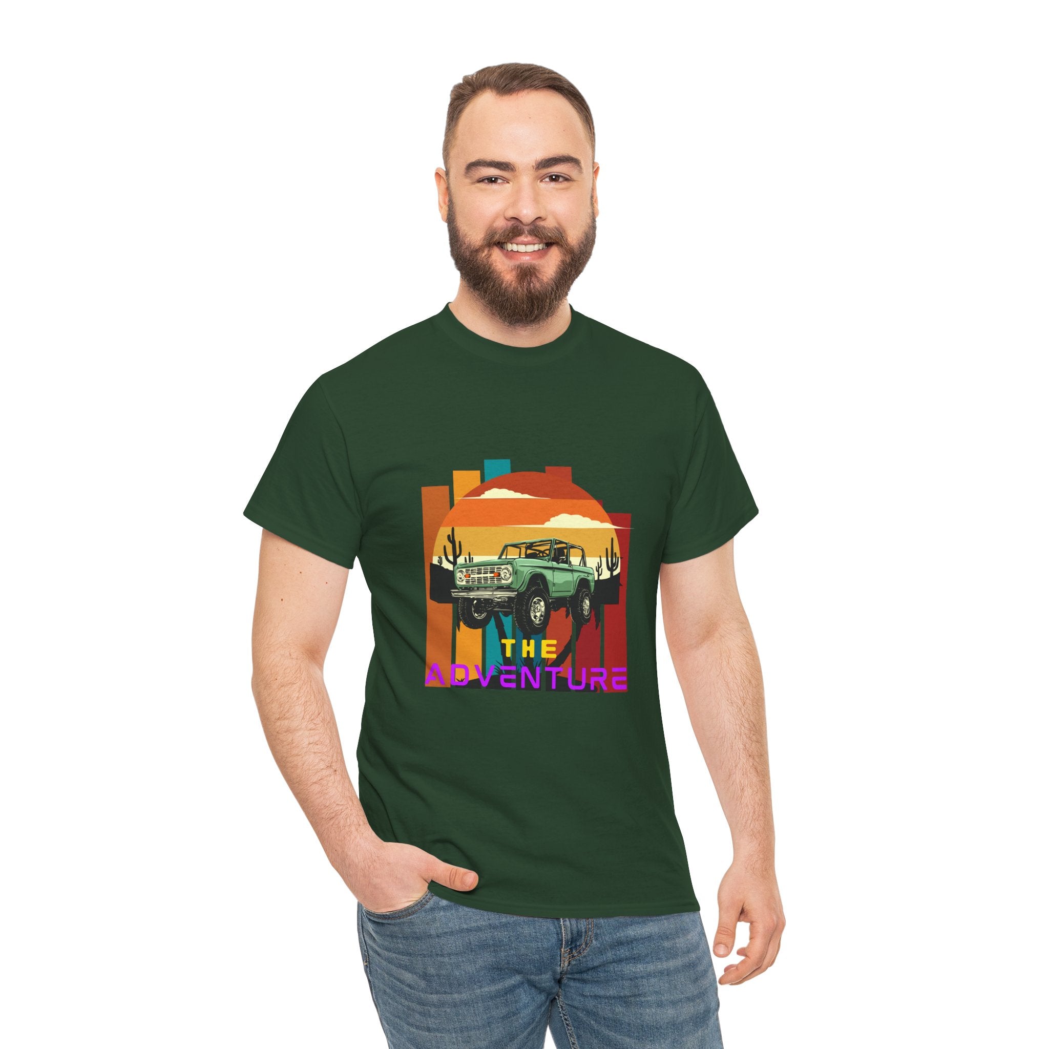Adventure Graphic Tee, Unisex Cotton T-Shirt, Vintage Car Shirt, Outdoor Enthusiast Gift, Retro Style Apparel, Summer Adventure Top