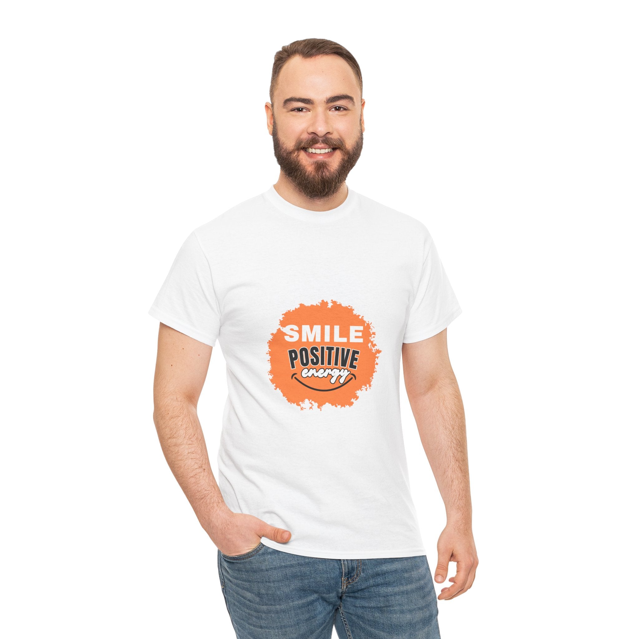 Positive Energy Unisex Tee | Smile Shirt, Gift for Friends, Motivational Apparel, Everyday Wear, Feel Good Fashion
