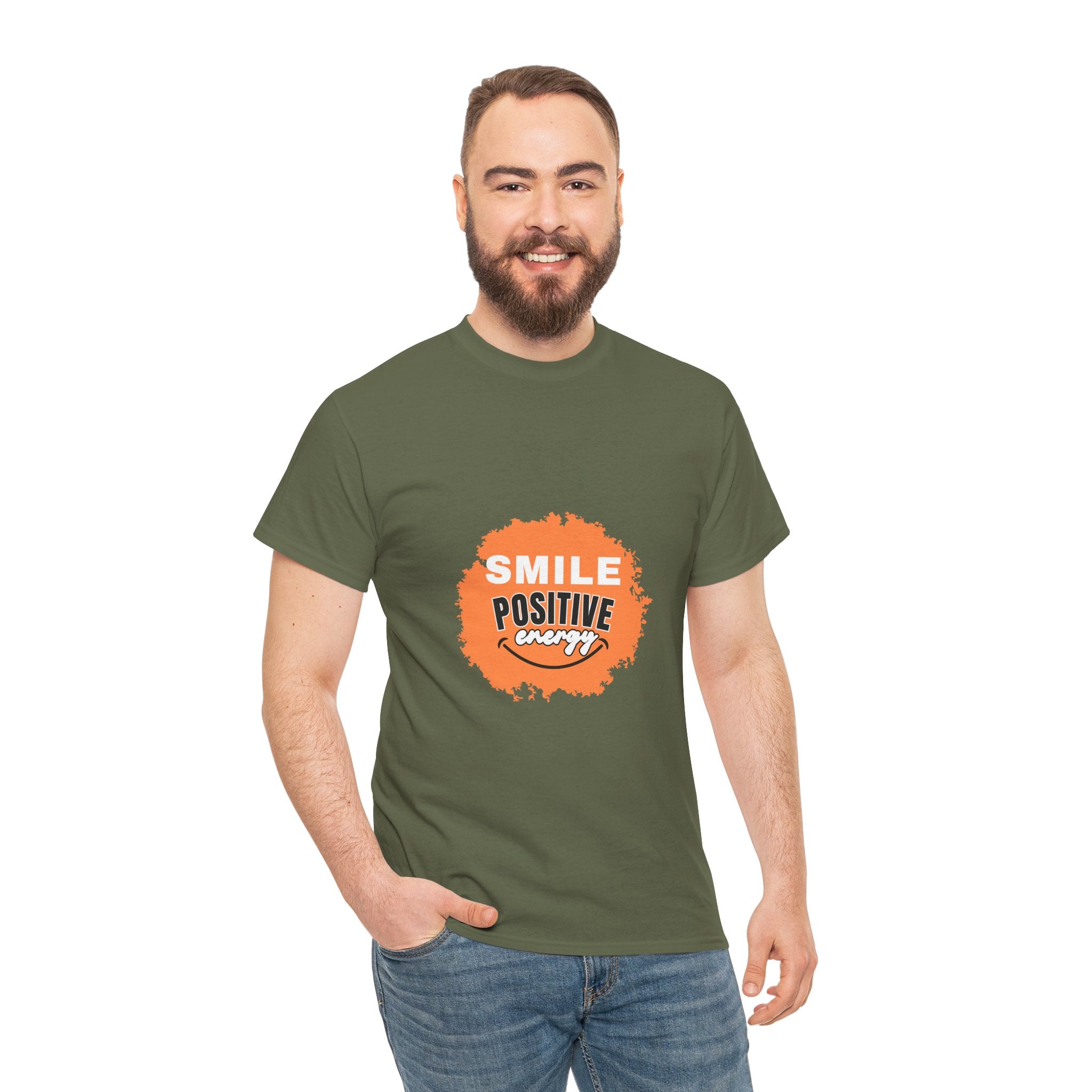 Positive Energy Unisex Tee | Smile Shirt, Gift for Friends, Motivational Apparel, Everyday Wear, Feel Good Fashion