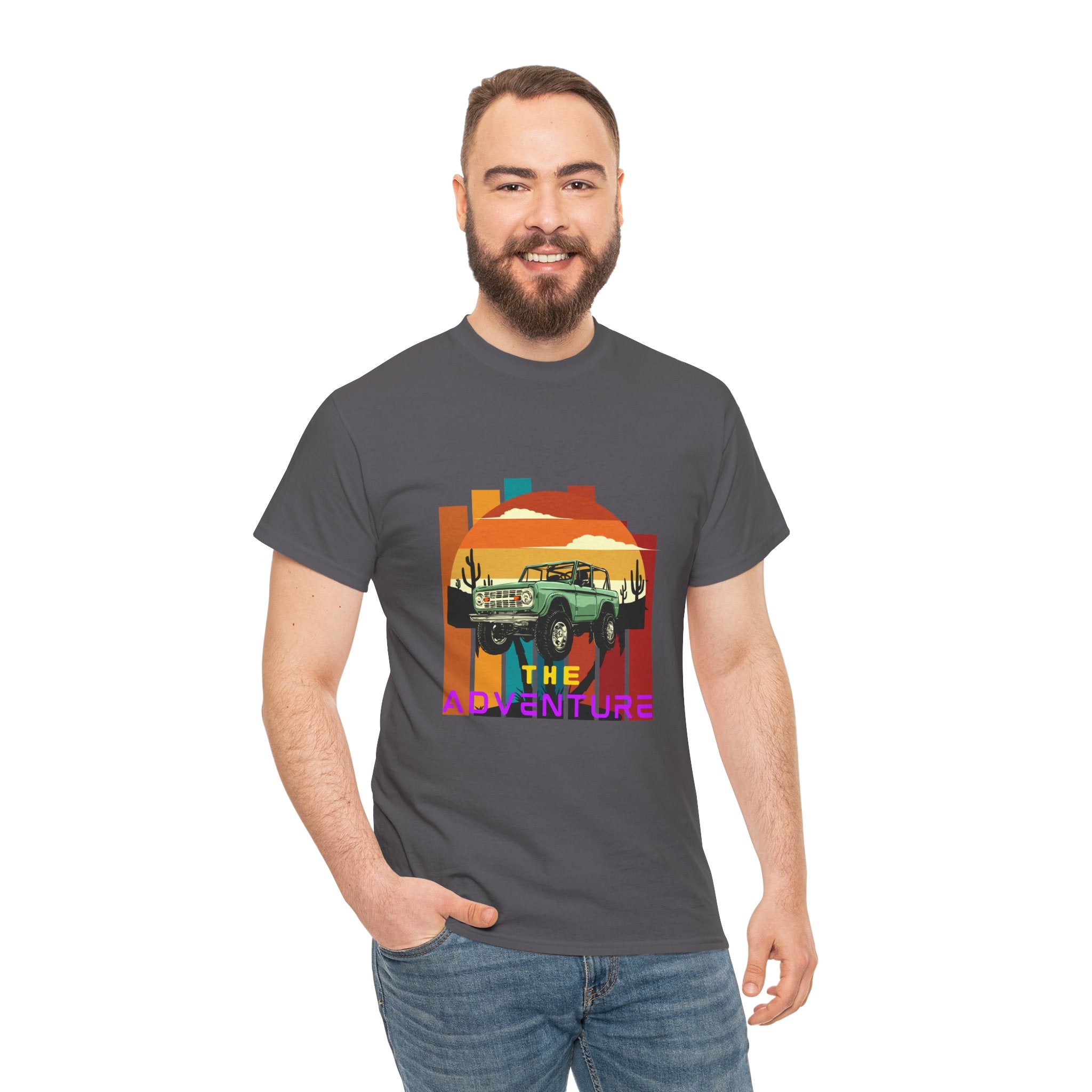 Adventure Graphic Tee, Unisex Cotton T-Shirt, Vintage Car Shirt, Outdoor Enthusiast Gift, Retro Style Apparel, Summer Adventure Top