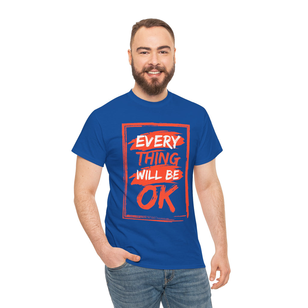 Unisex Heavy Cotton Tee with 'Everything Will Be OK' Print – Uplifting Shirt for Positive Vibes, Comfort Wear, Gift for Friends, [...]