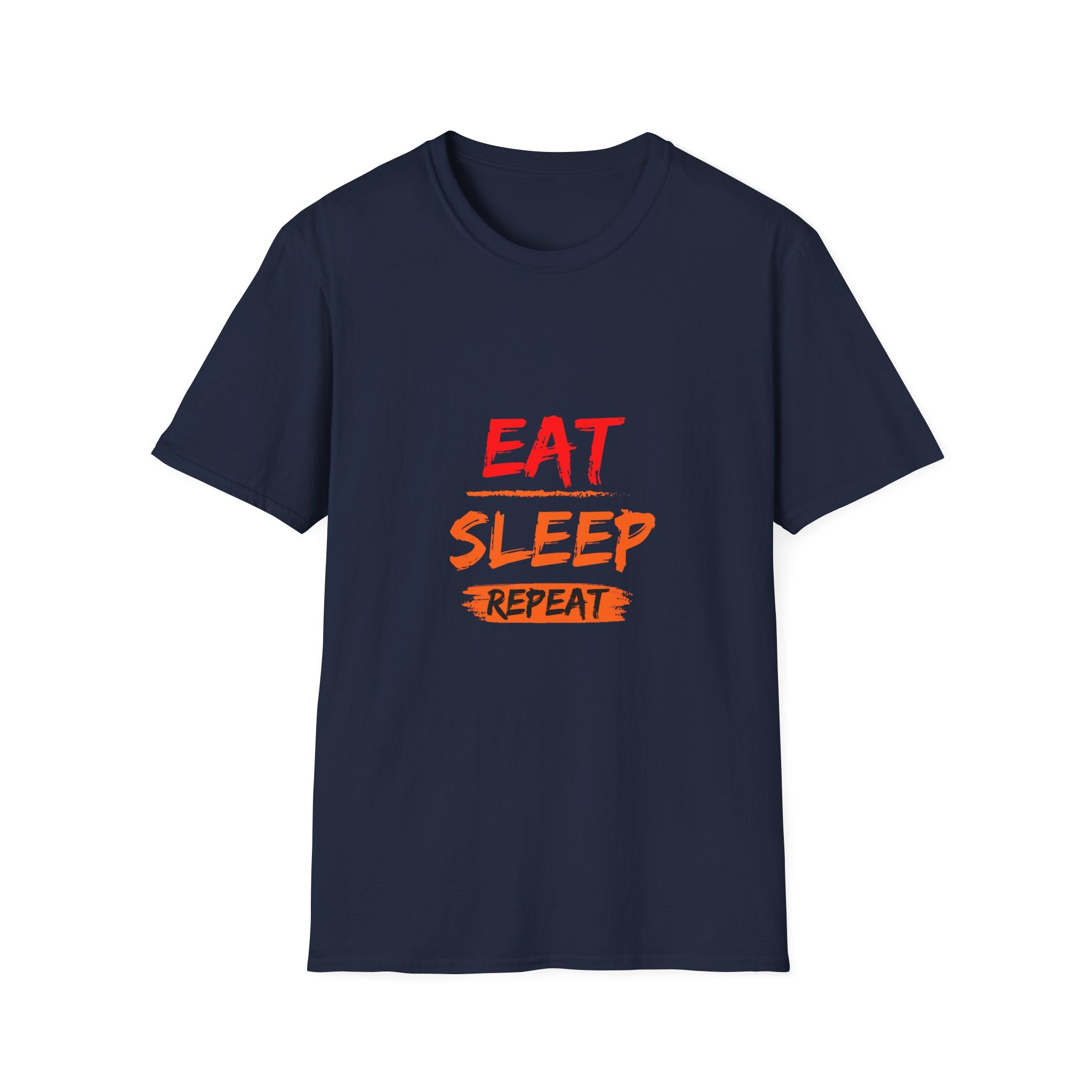 Eat Sleep Repeat Unisex Softstyle T-Shirt, Casual Tee, Gift for Gamers, Relaxed Fit, Everyday Wear, Fun Graphic Tee