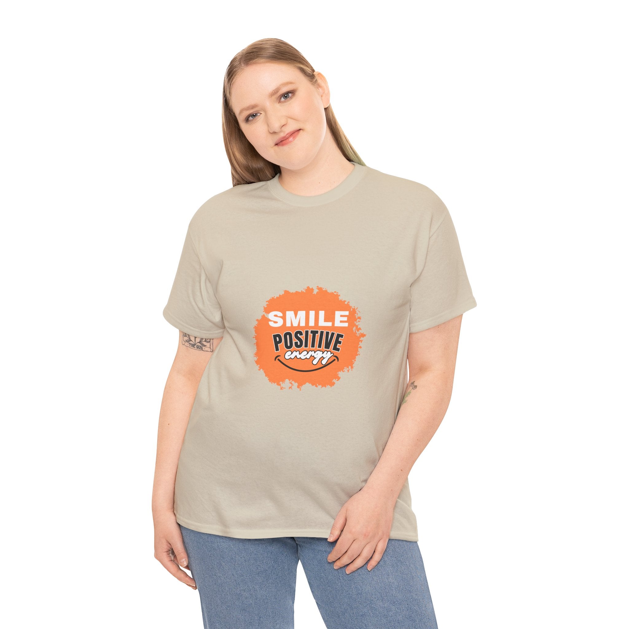 Positive Energy Unisex Tee | Smile Shirt, Gift for Friends, Motivational Apparel, Everyday Wear, Feel Good Fashion