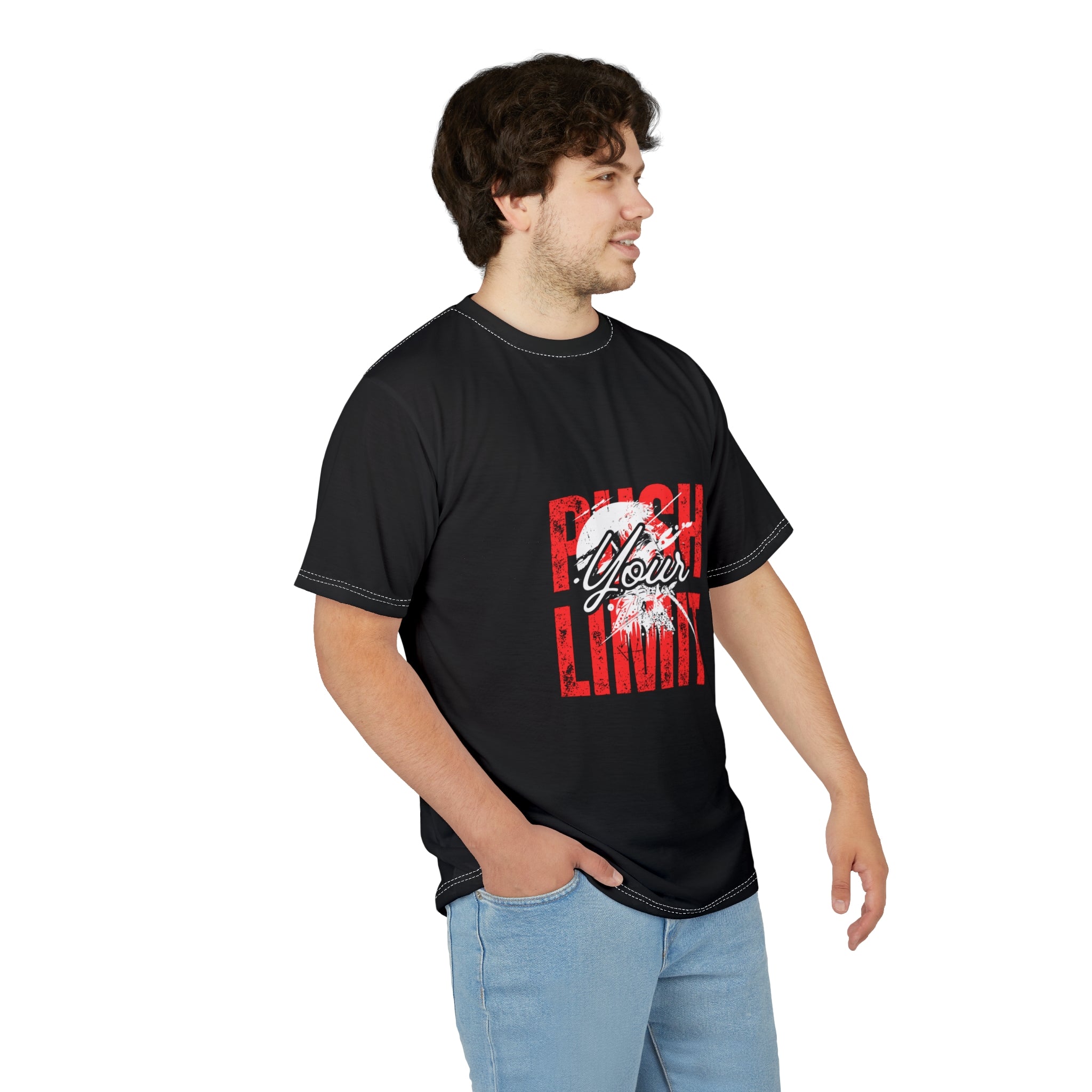 Motivational Unisex Tee - Push Your Limit, Fitness Shirt, Workout T-Shirt, Casual Wear, Gift for Gym Lovers