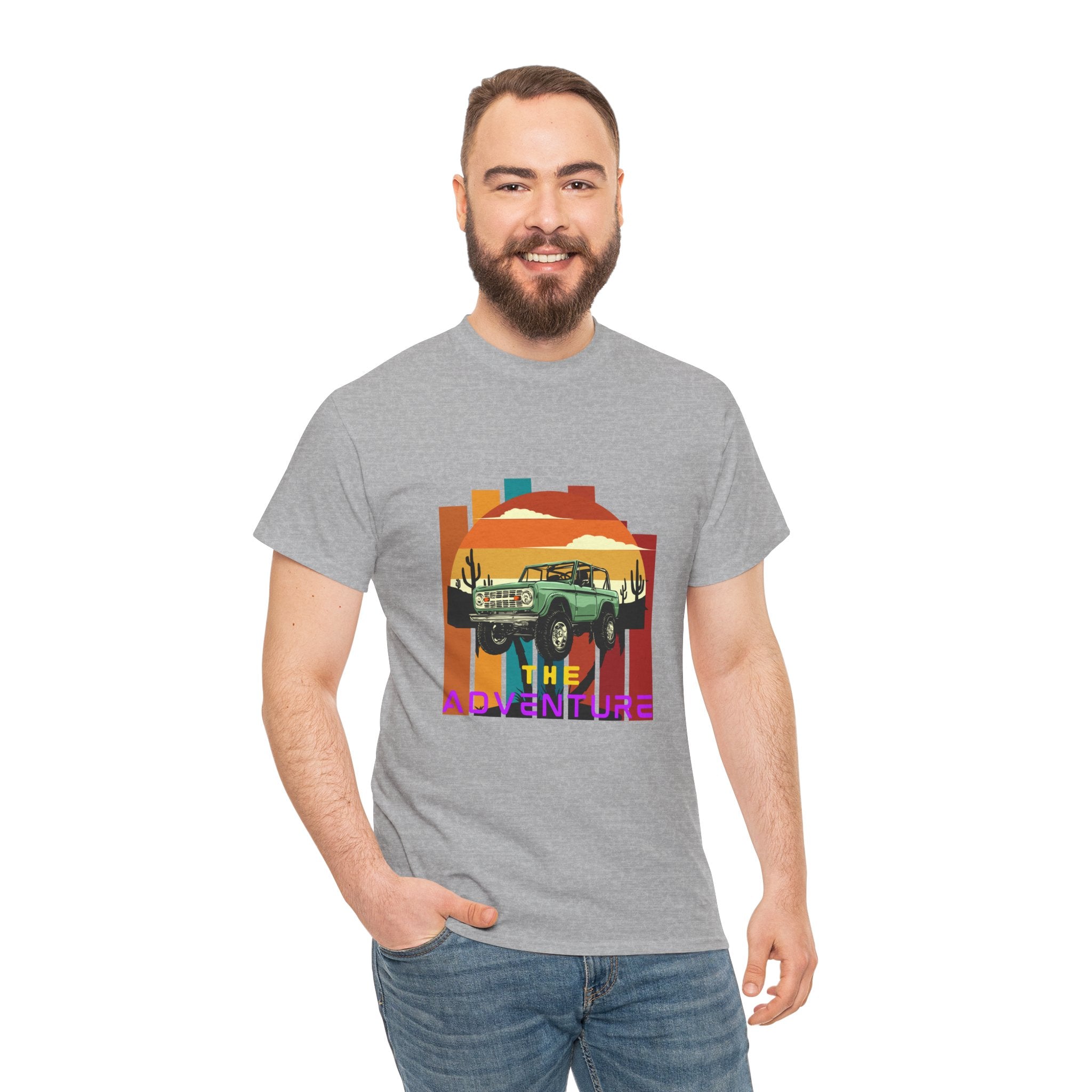 Adventure Graphic Tee, Unisex Cotton T-Shirt, Vintage Car Shirt, Outdoor Enthusiast Gift, Retro Style Apparel, Summer Adventure Top