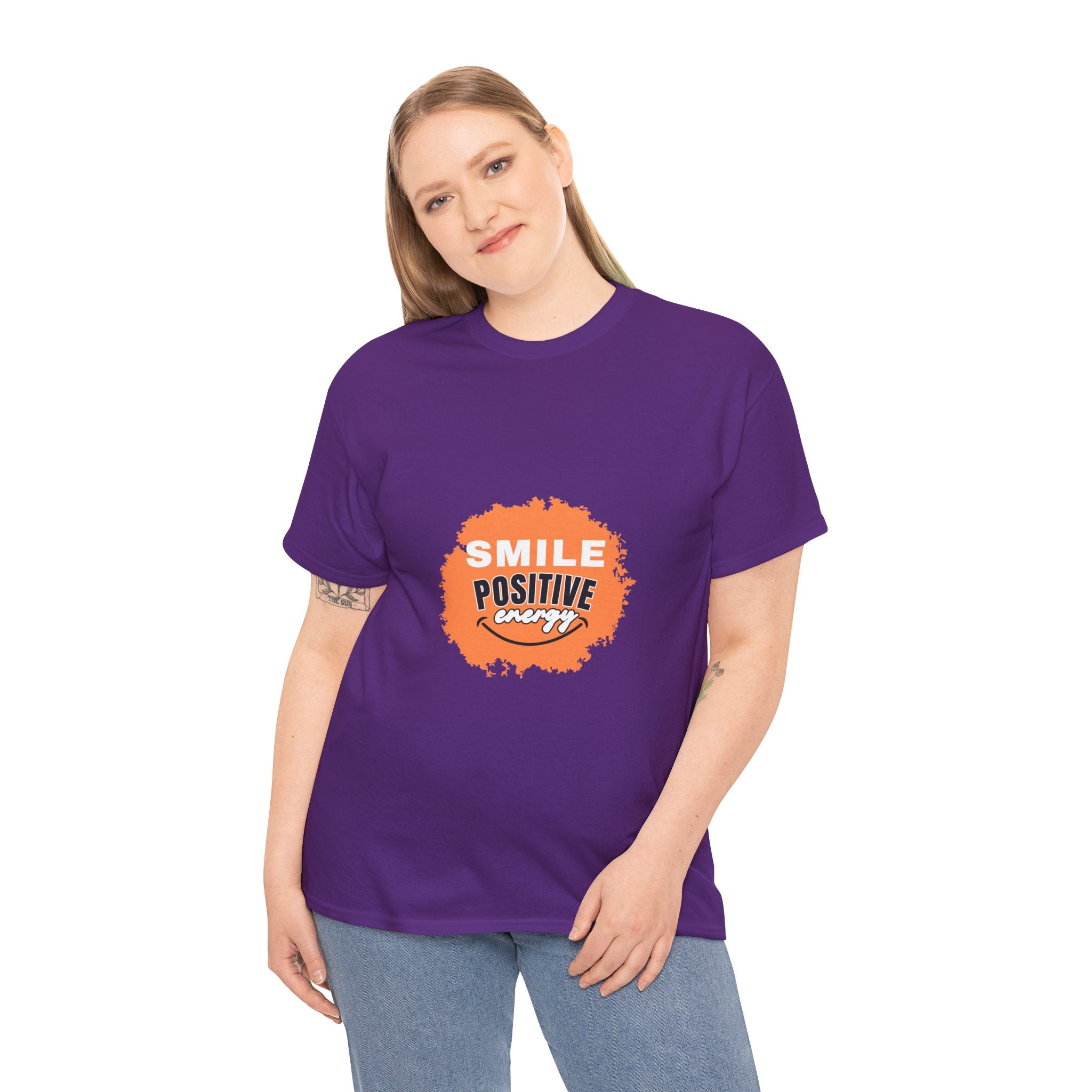 Positive Energy Unisex Tee | Smile Shirt, Gift for Friends, Motivational Apparel, Everyday Wear, Feel Good Fashion