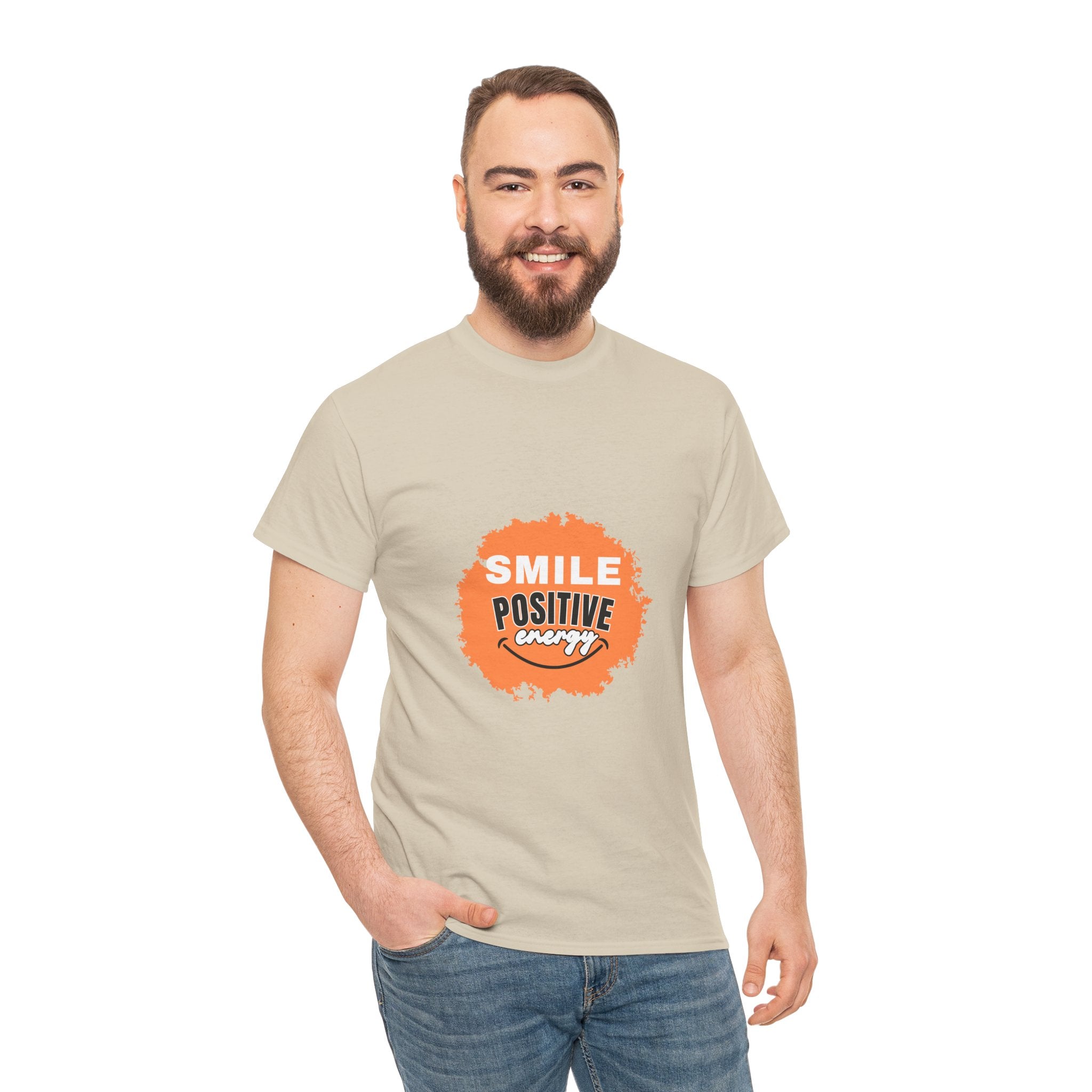 Positive Energy Unisex Tee | Smile Shirt, Gift for Friends, Motivational Apparel, Everyday Wear, Feel Good Fashion
