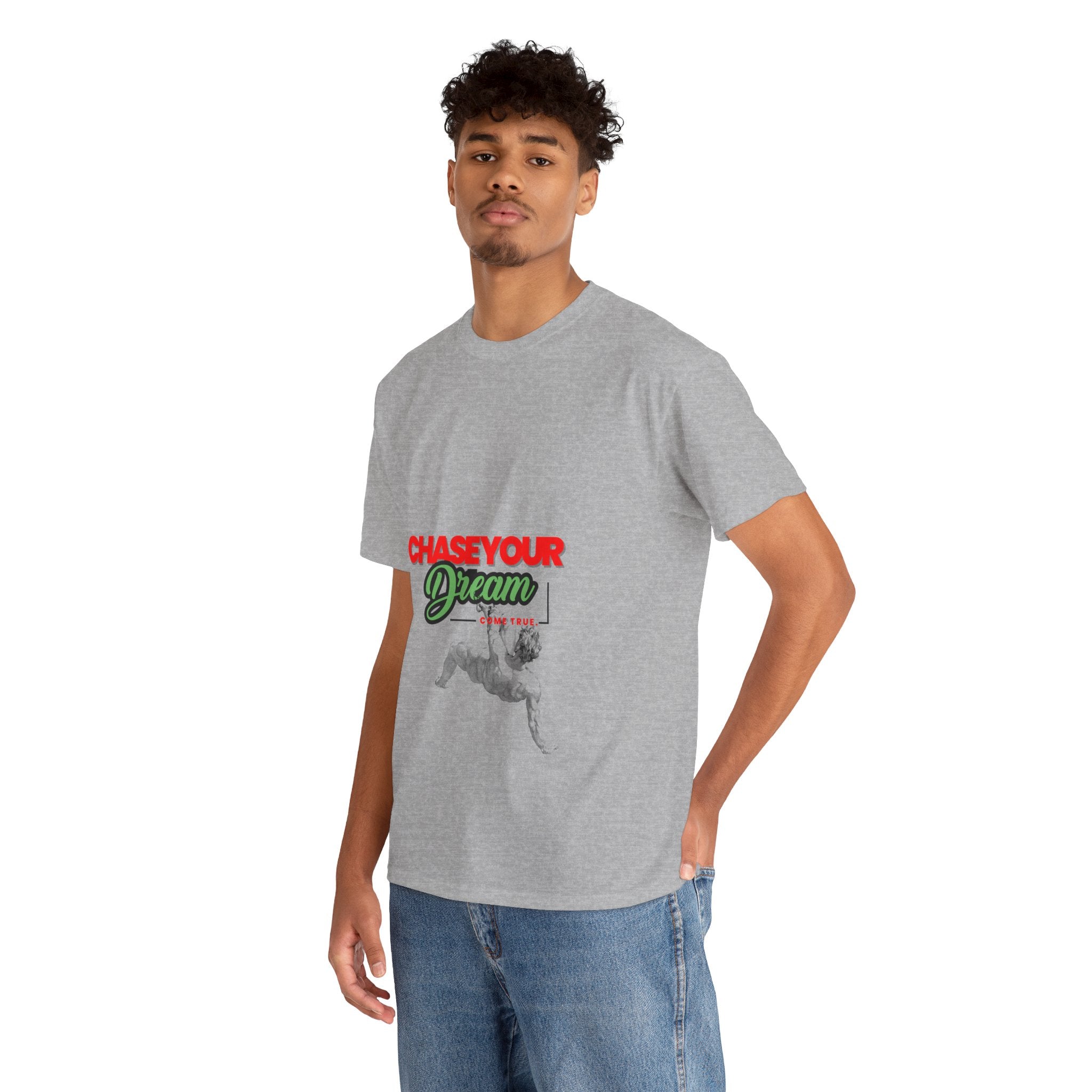 Chase Your Dream Unisex Tee, Motivational T-Shirt, Casual Wear, Gift for Dog Lovers, Dream Chaser Apparel