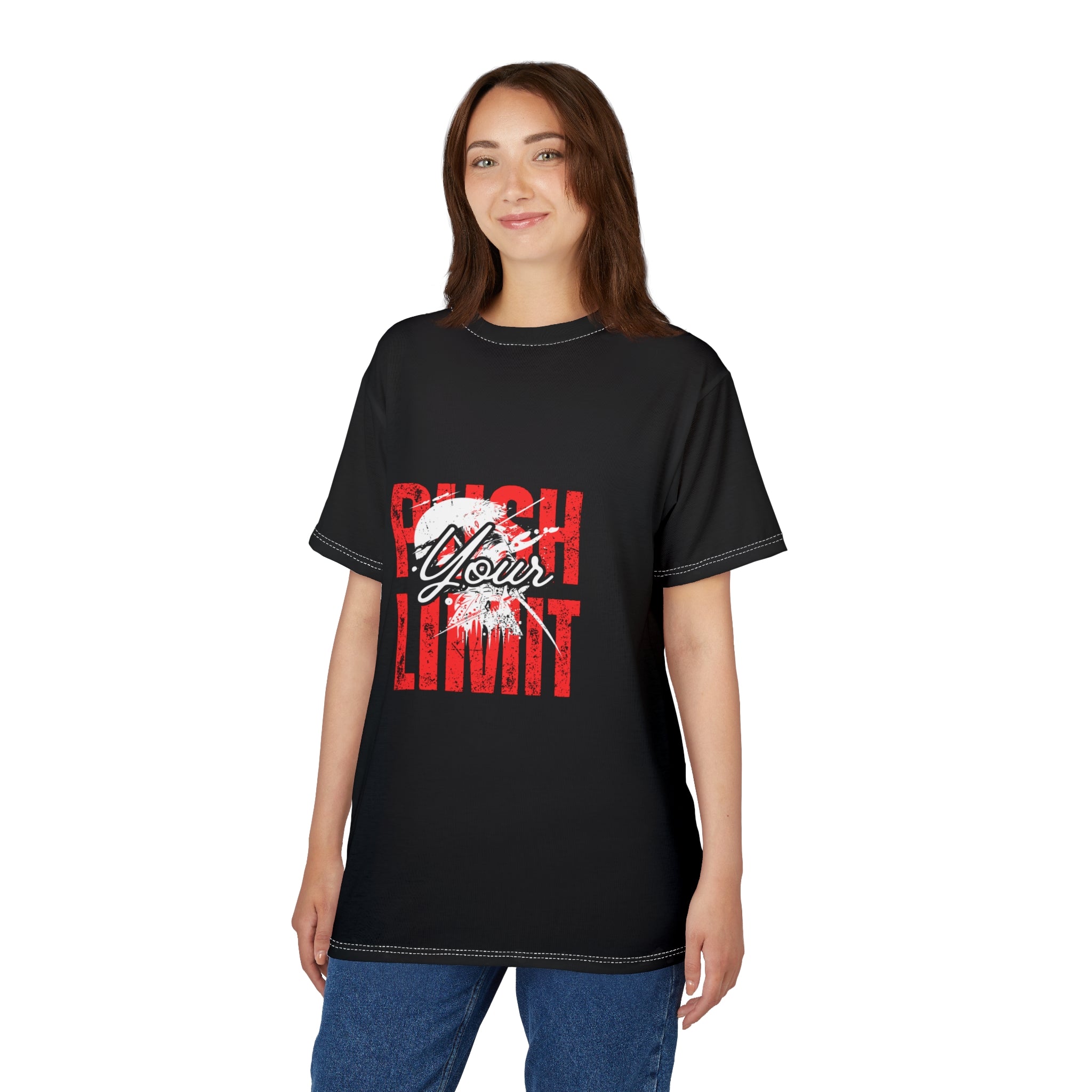 Motivational Unisex Tee - Push Your Limit, Fitness Shirt, Workout T-Shirt, Casual Wear, Gift for Gym Lovers
