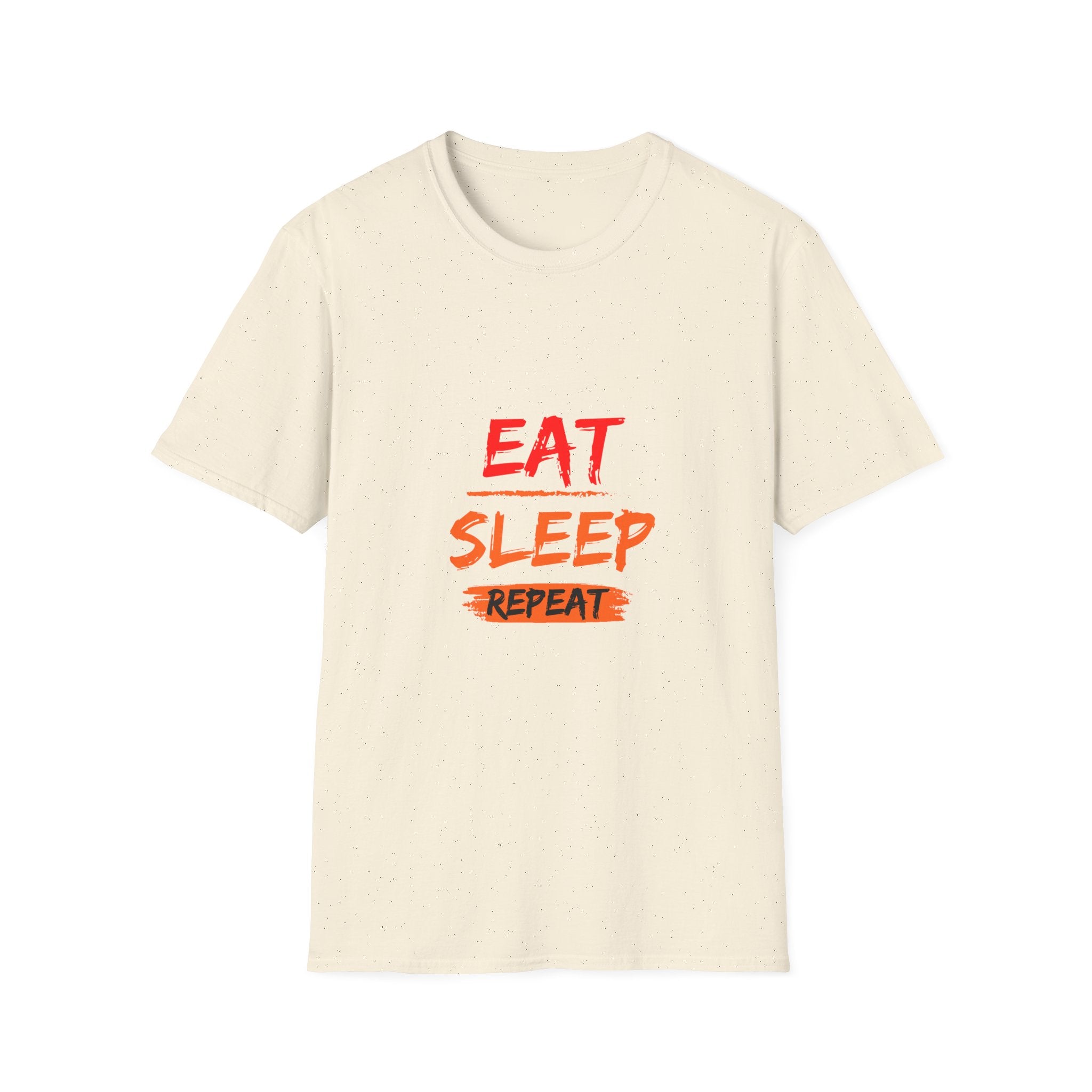 Eat Sleep Repeat Unisex Softstyle T-Shirt, Casual Tee, Gift for Gamers, Relaxed Fit, Everyday Wear, Fun Graphic Tee