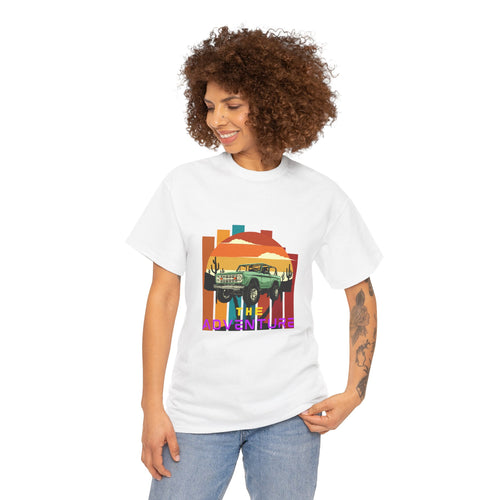 Adventure Graphic Tee, Unisex Cotton T-Shirt, Vintage Car Shirt, Outdoor Enthusiast Gift, Retro Style Apparel, Summer Adventure Top