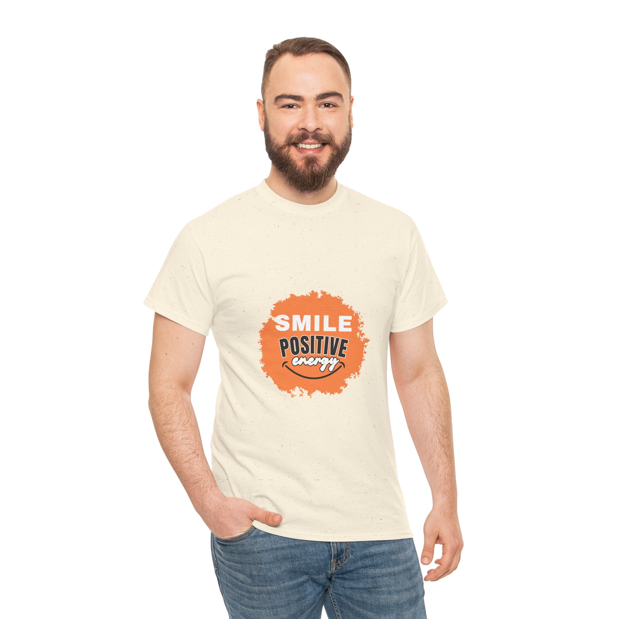 Positive Energy Unisex Tee | Smile Shirt, Gift for Friends, Motivational Apparel, Everyday Wear, Feel Good Fashion