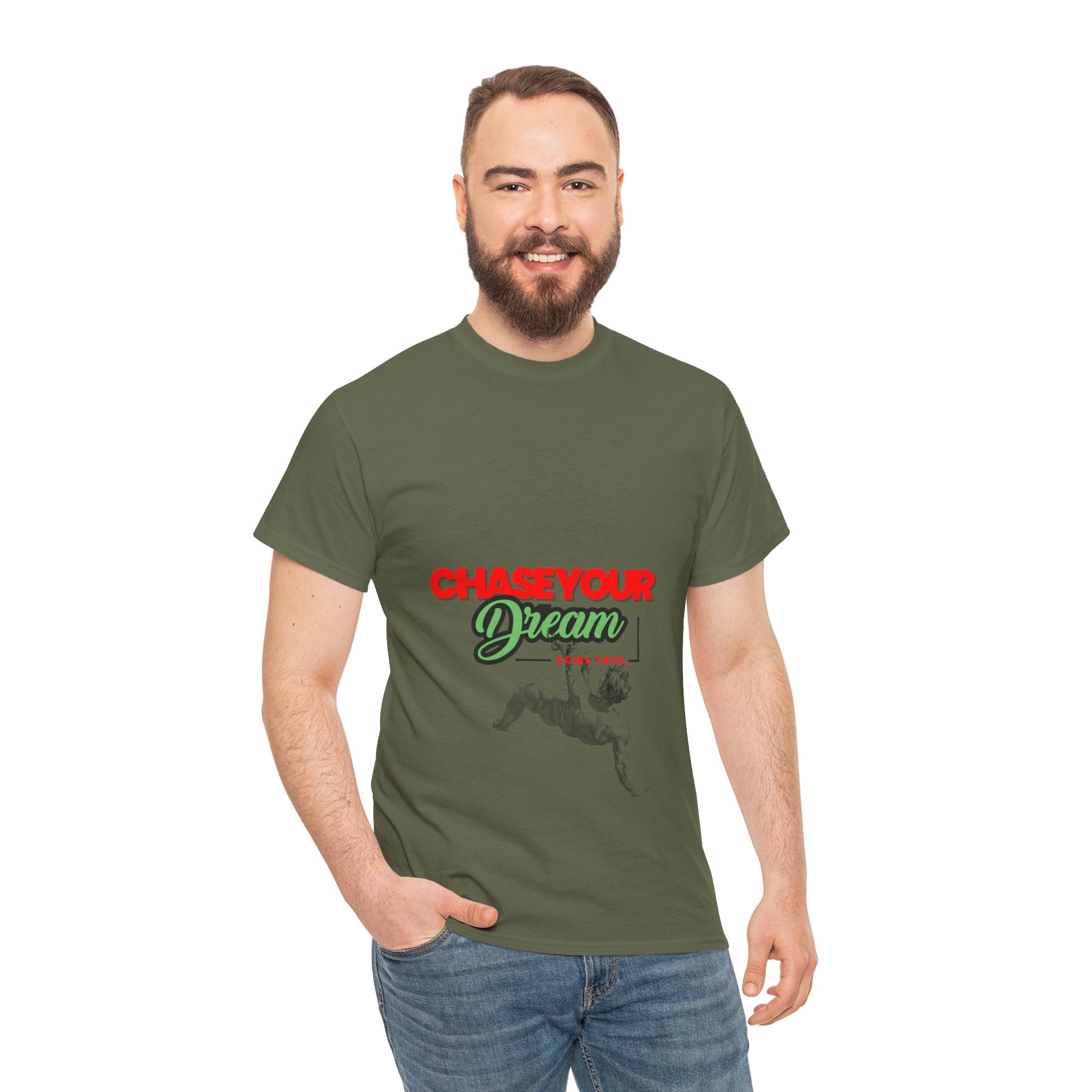 Chase Your Dream Unisex Tee, Motivational T-Shirt, Casual Wear, Gift for Dog Lovers, Dream Chaser Apparel