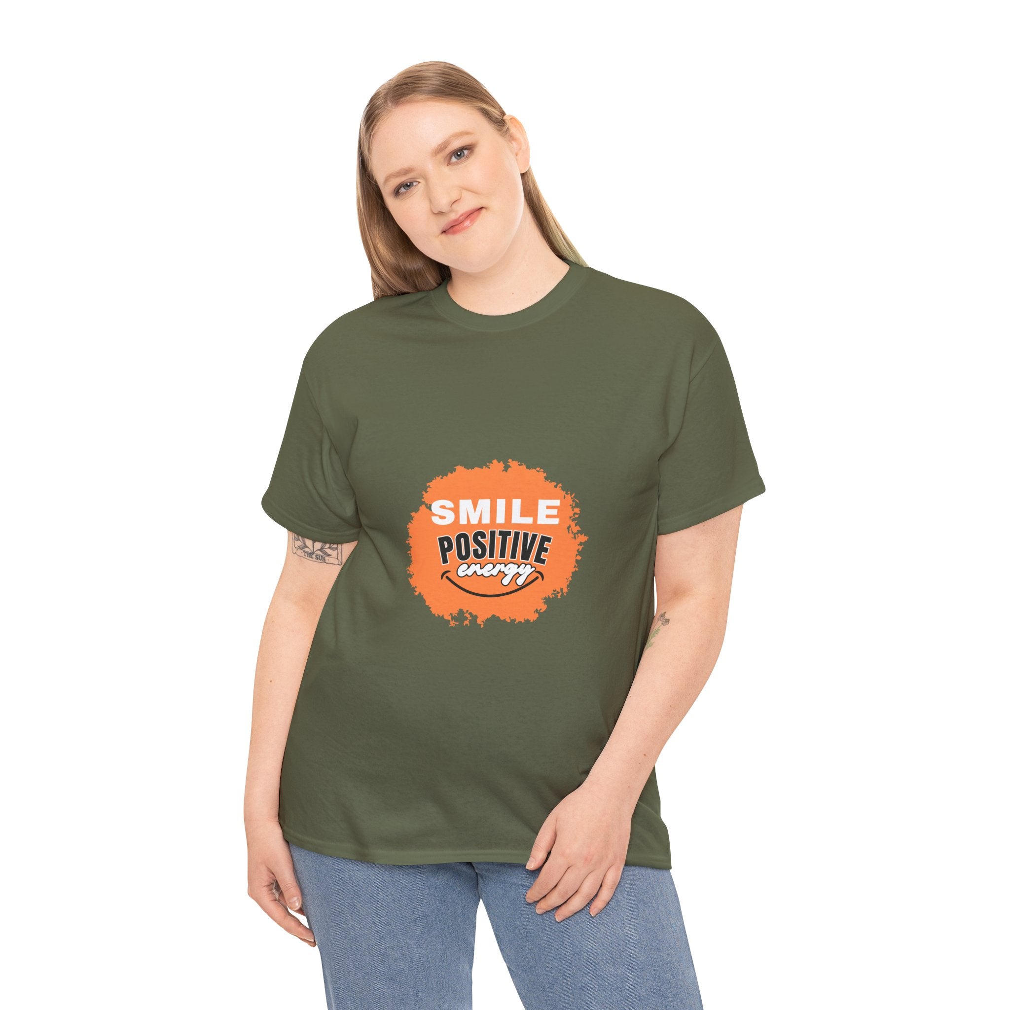 Positive Energy Unisex Tee | Smile Shirt, Gift for Friends, Motivational Apparel, Everyday Wear, Feel Good Fashion