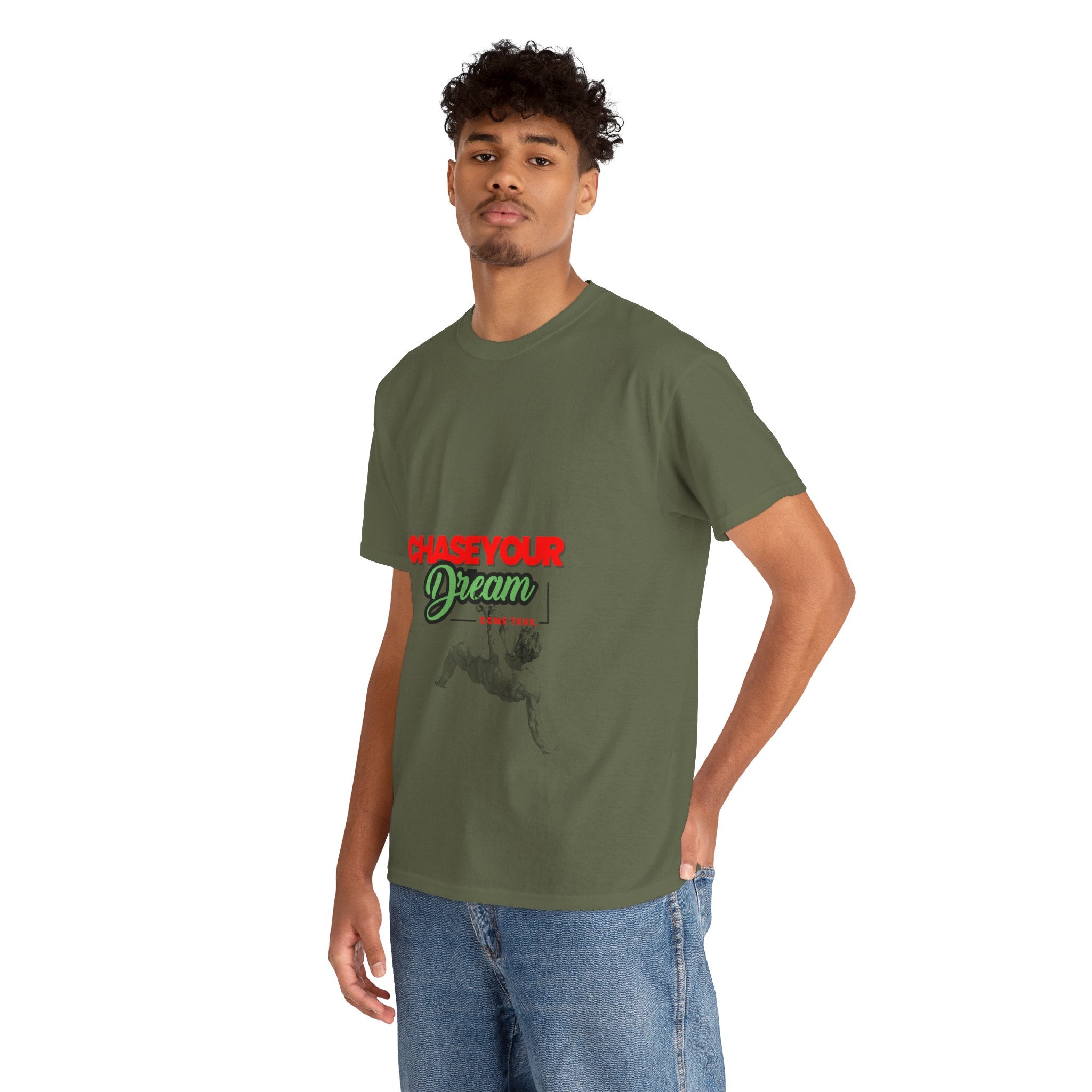 Chase Your Dream Unisex Tee, Motivational T-Shirt, Casual Wear, Gift for Dog Lovers, Dream Chaser Apparel