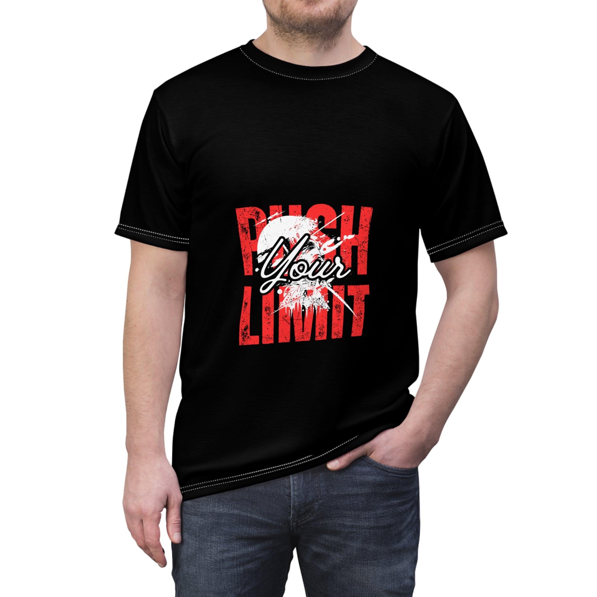 Motivational Unisex Tee - Push Your Limit, Fitness Shirt, Workout T-Shirt, Casual Wear, Gift for Gym Lovers