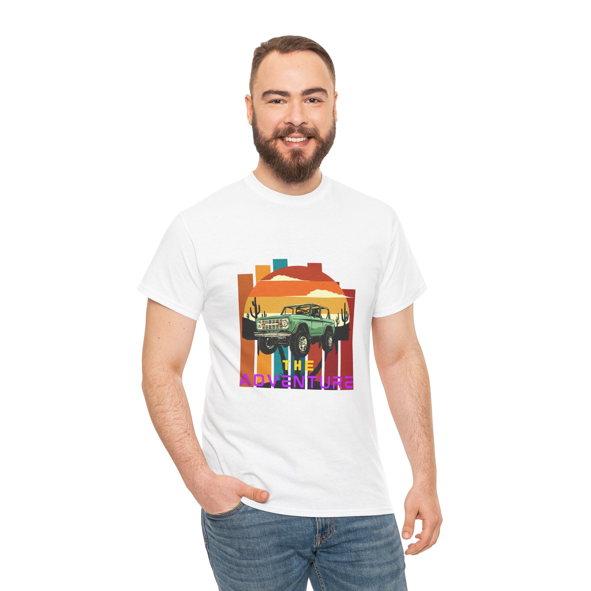 Adventure Graphic Tee, Unisex Cotton T-Shirt, Vintage Car Shirt, Outdoor Enthusiast Gift, Retro Style Apparel, Summer Adventure Top