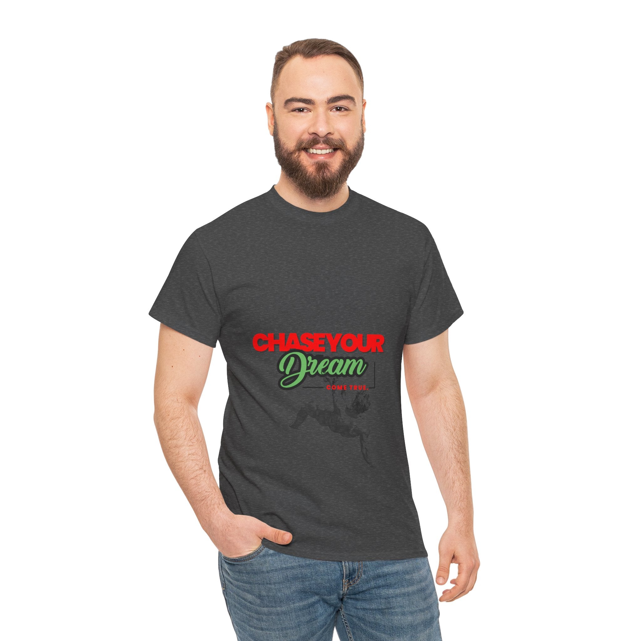 Chase Your Dream Unisex Tee, Motivational T-Shirt, Casual Wear, Gift for Dog Lovers, Dream Chaser Apparel