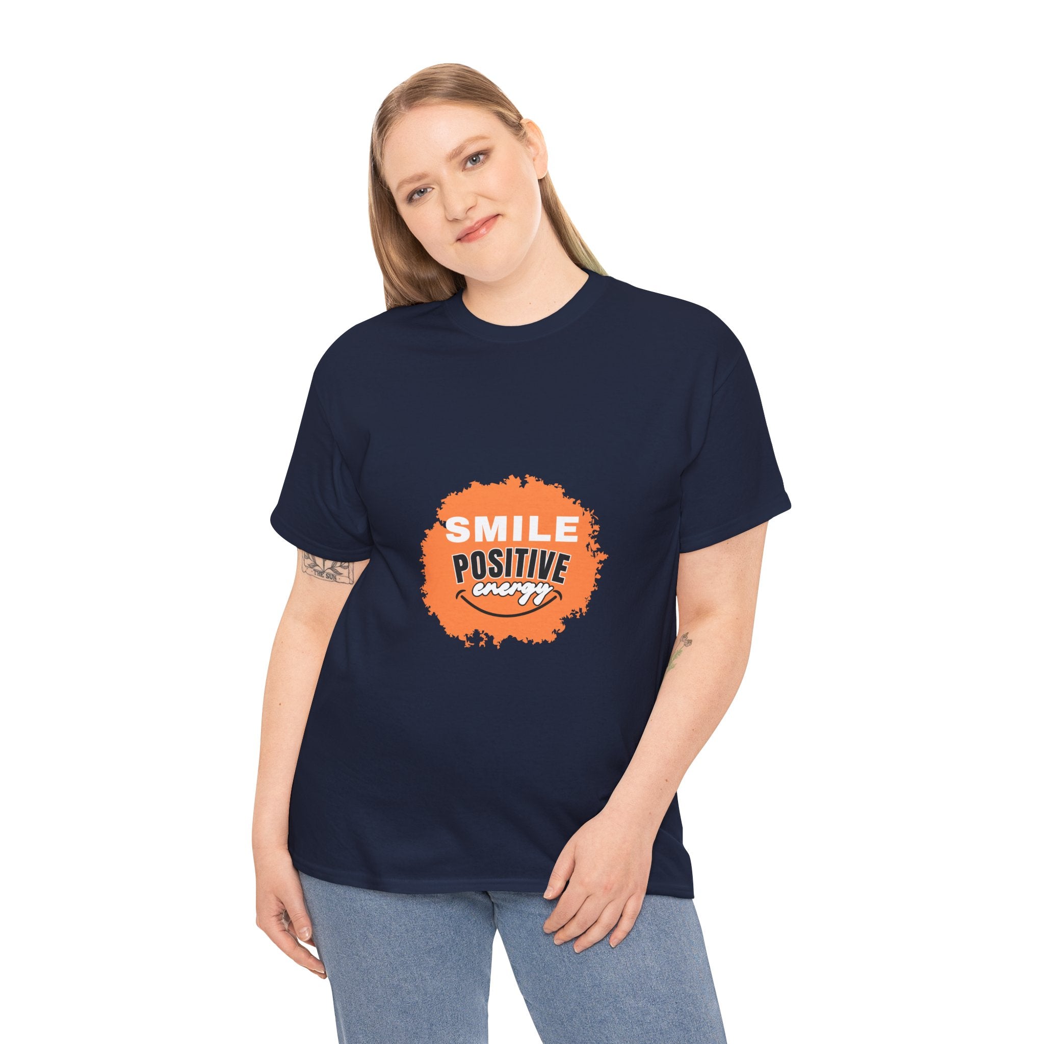 Positive Energy Unisex Tee | Smile Shirt, Gift for Friends, Motivational Apparel, Everyday Wear, Feel Good Fashion