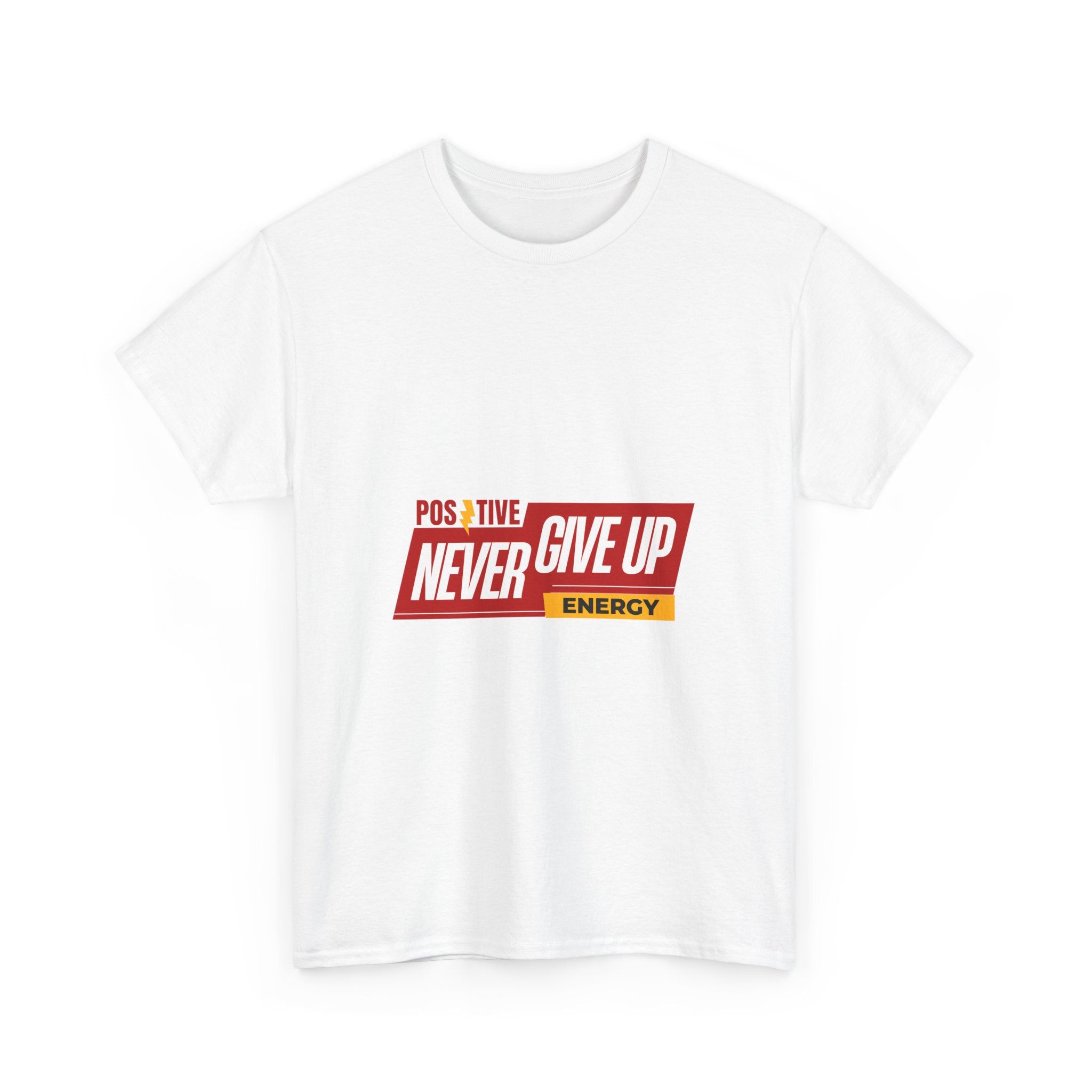 Positive Energy Unisex Heavy Cotton Tee - Motivational T-Shirt for Everyday Wear, Gifts, Wellness Events, Encouragement