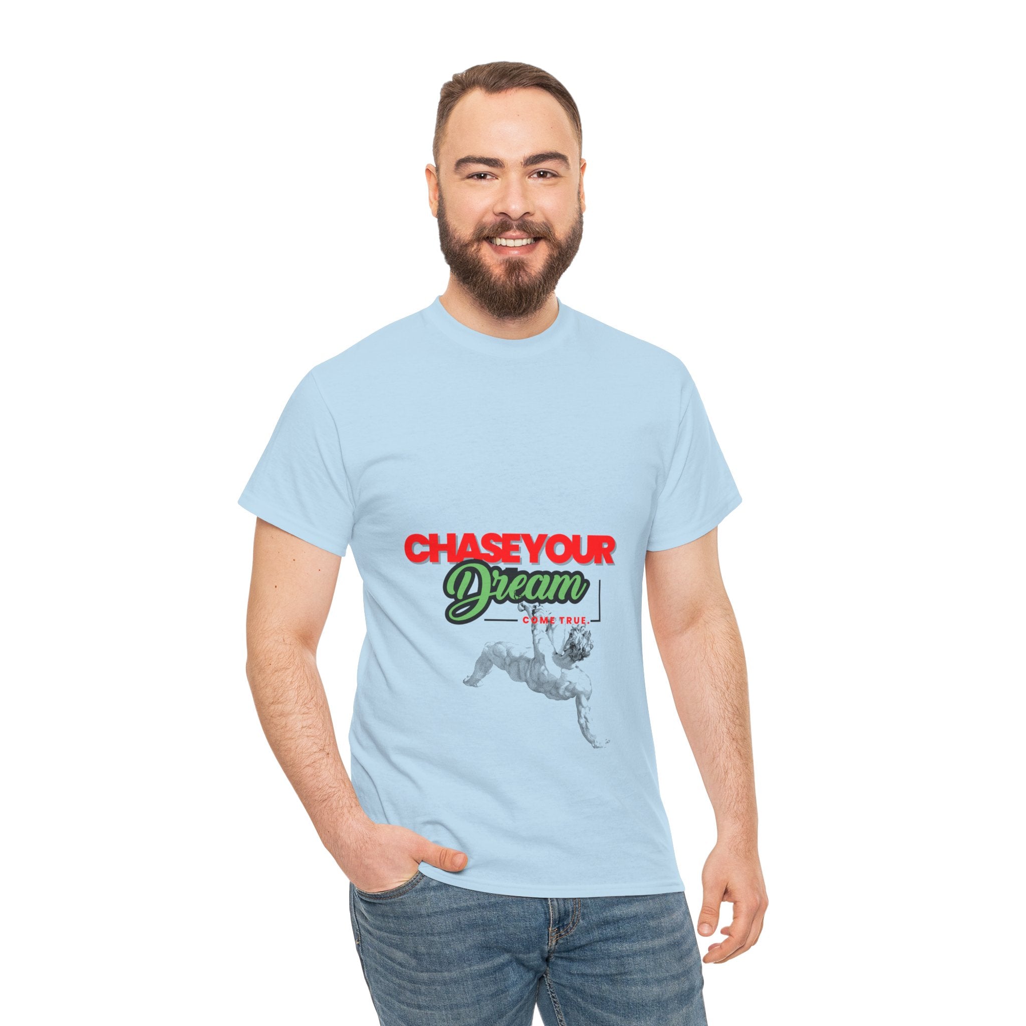 Chase Your Dream Unisex Tee, Motivational T-Shirt, Casual Wear, Gift for Dog Lovers, Dream Chaser Apparel