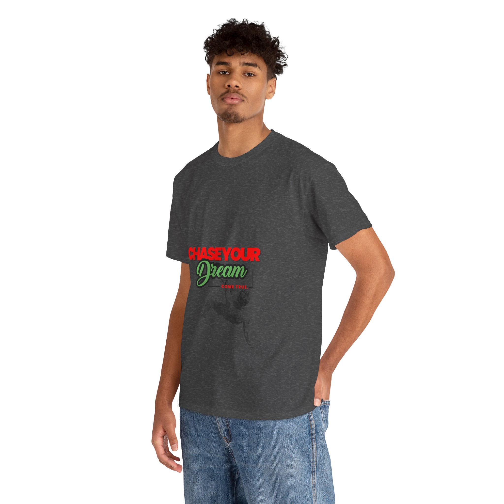 Chase Your Dream Unisex Tee, Motivational T-Shirt, Casual Wear, Gift for Dog Lovers, Dream Chaser Apparel