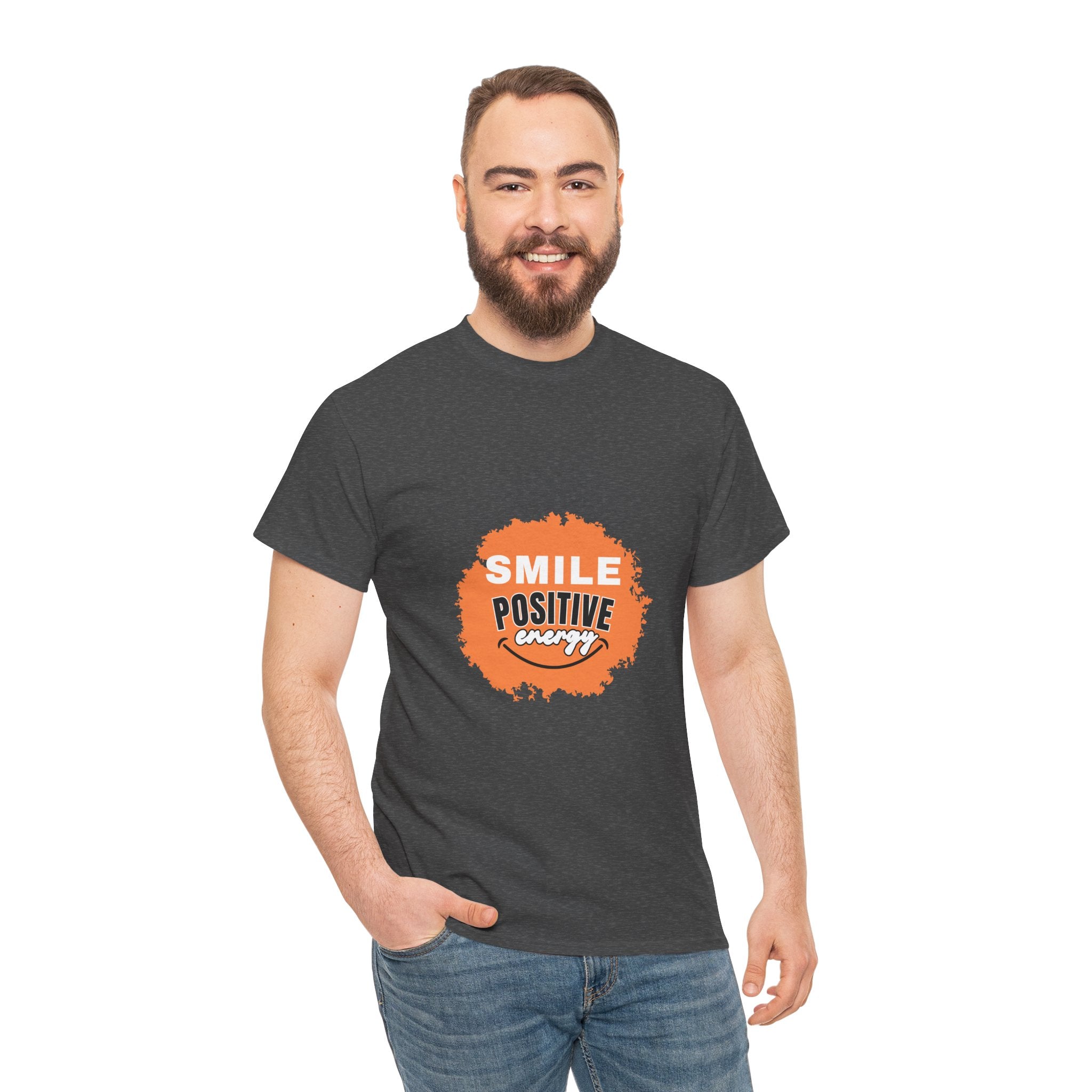 Positive Energy Unisex Tee | Smile Shirt, Gift for Friends, Motivational Apparel, Everyday Wear, Feel Good Fashion