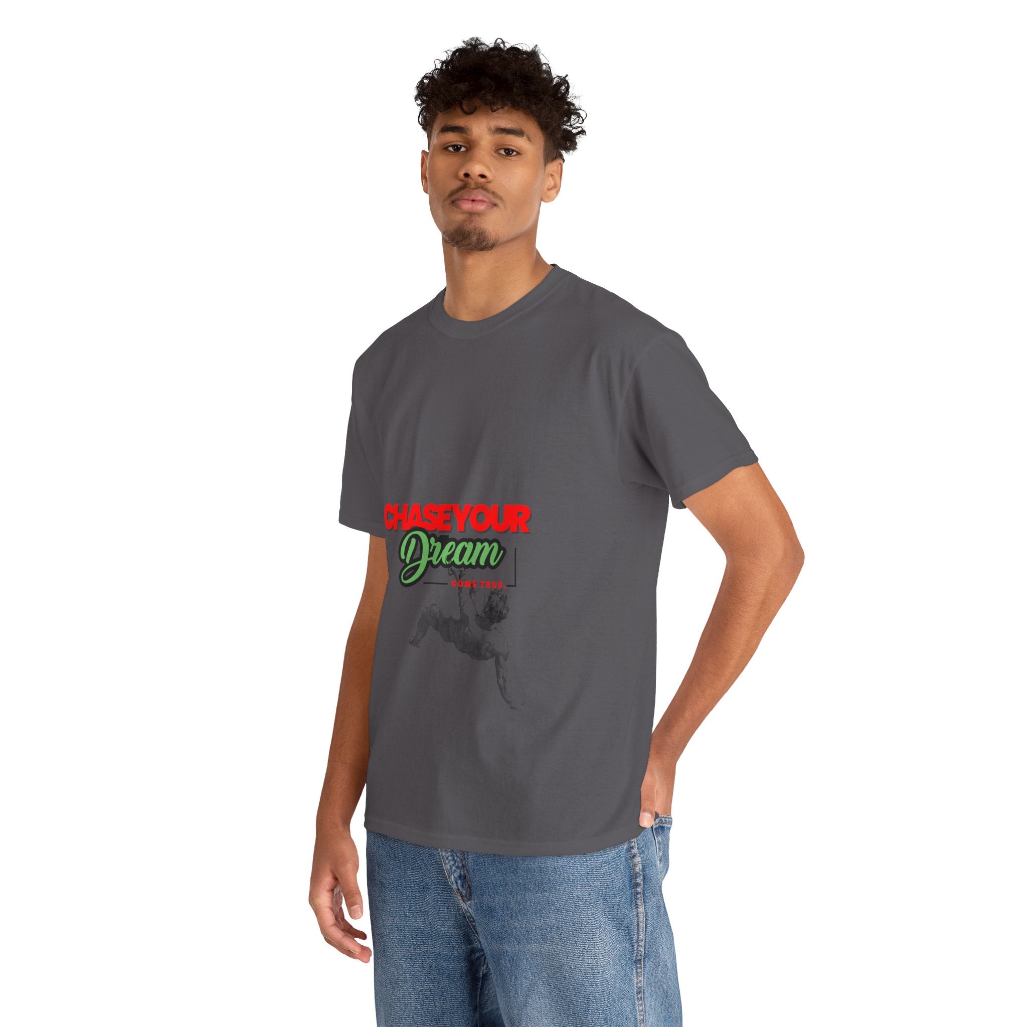 Chase Your Dream Unisex Tee, Motivational T-Shirt, Casual Wear, Gift for Dog Lovers, Dream Chaser Apparel