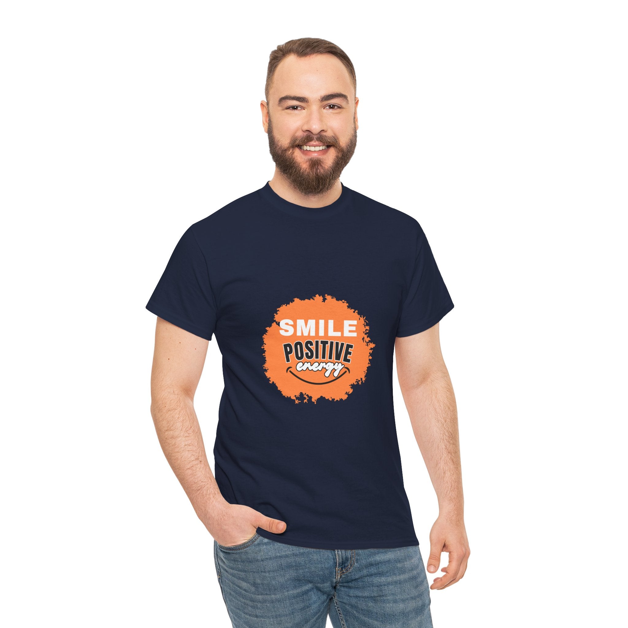 Positive Energy Unisex Tee | Smile Shirt, Gift for Friends, Motivational Apparel, Everyday Wear, Feel Good Fashion