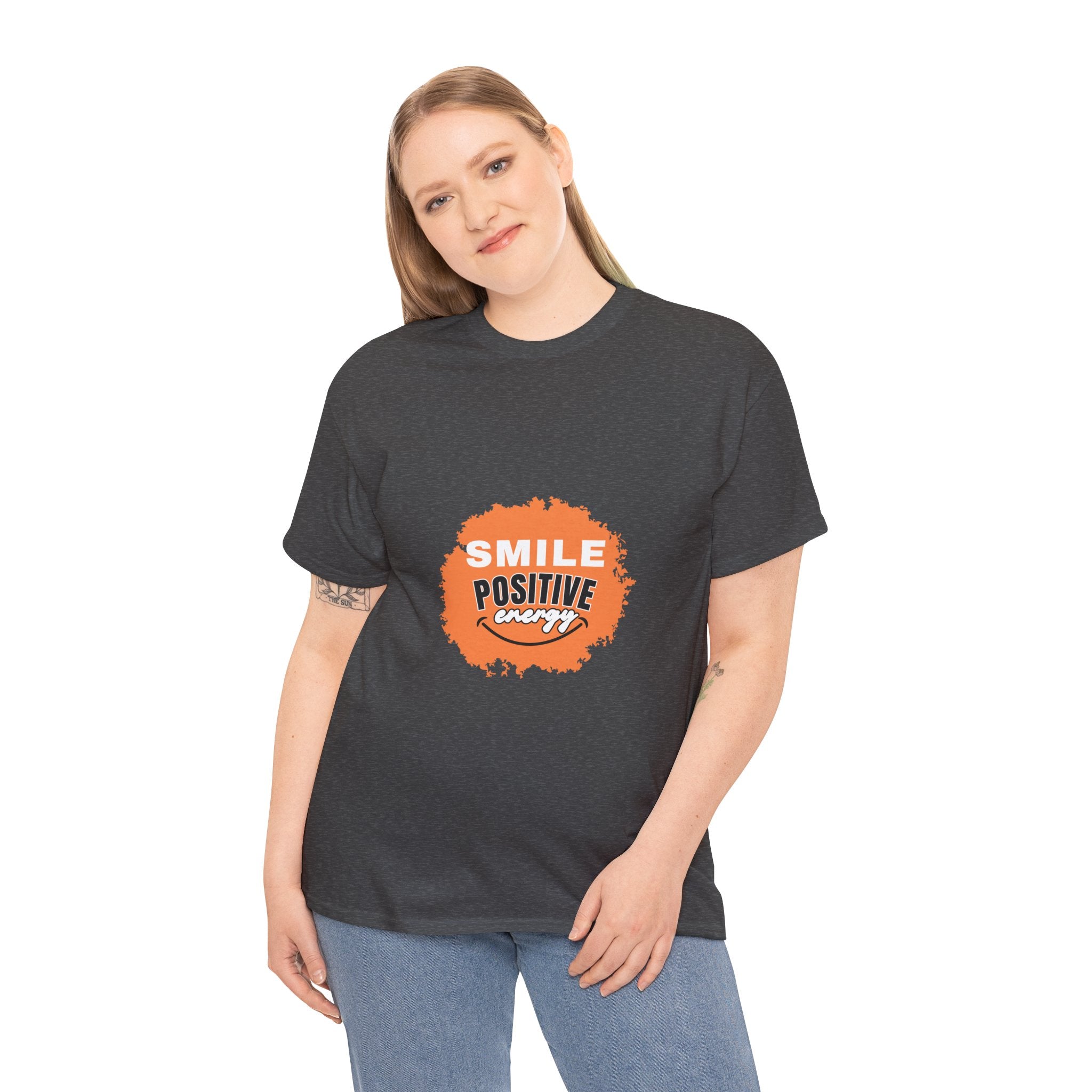 Positive Energy Unisex Tee | Smile Shirt, Gift for Friends, Motivational Apparel, Everyday Wear, Feel Good Fashion